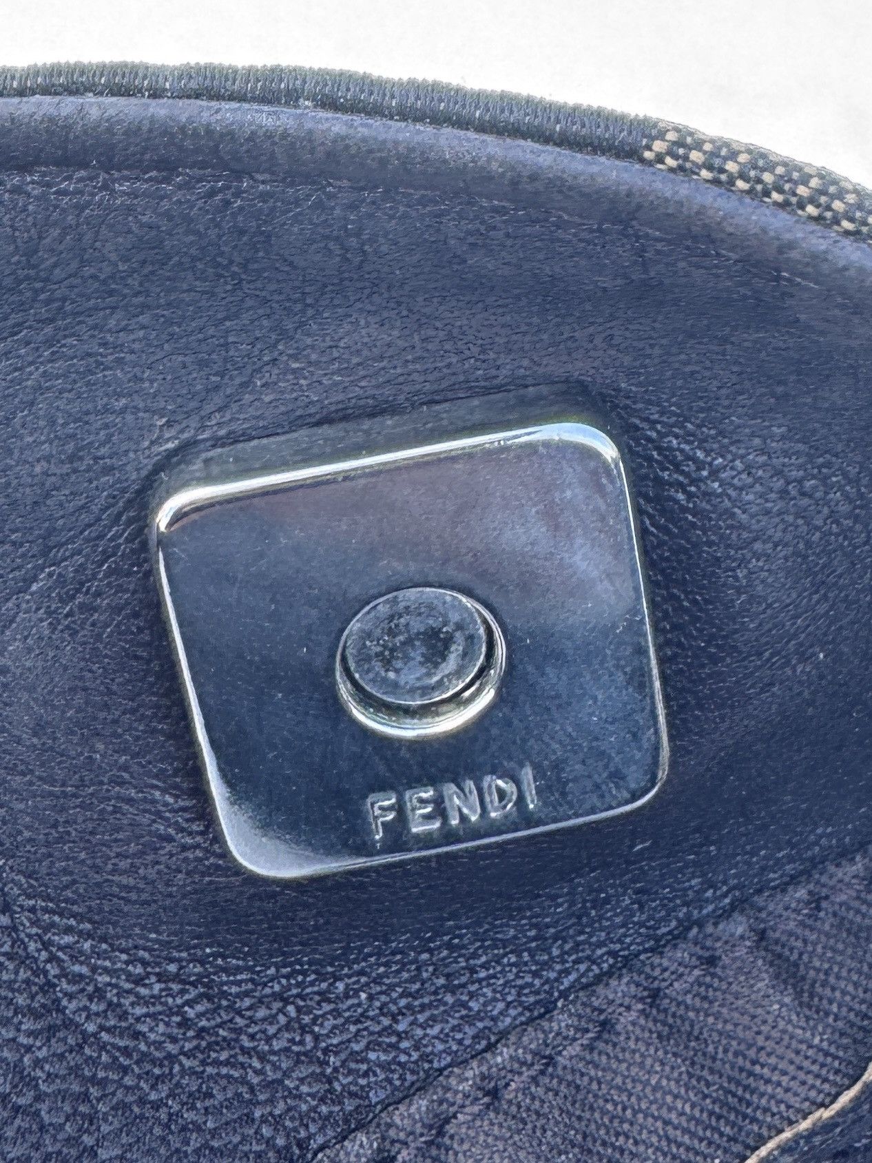 Fendi FENDI Vintage Leather Canvas Shoulder Bag Vertical Stripe Size ONE SIZE - 14 Thumbnail