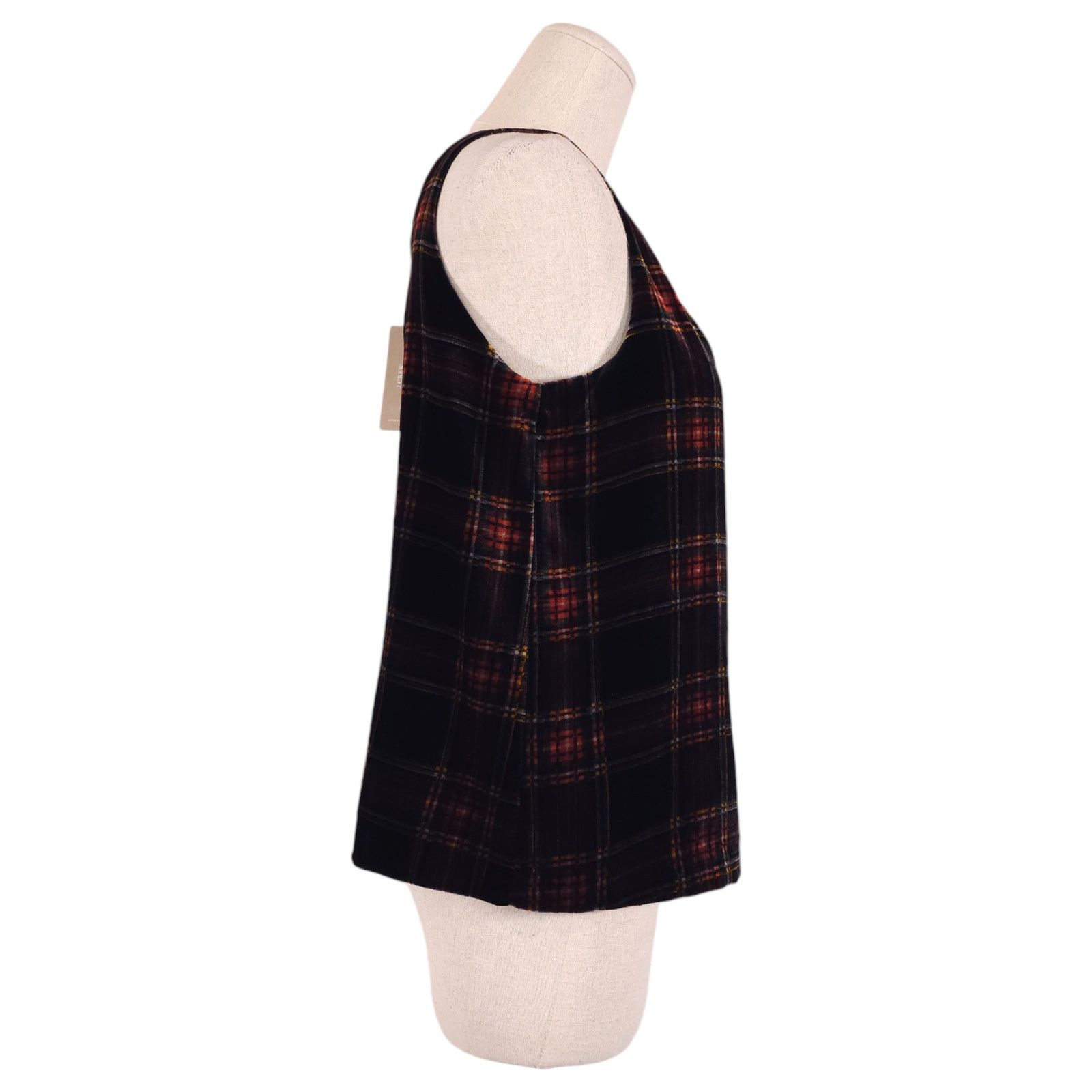 J.Crew NWT J. Crew Stewart Tartan Plaid Velvet Tank Top Sz 2 Size XS / US 0-2 / IT 36-38 - 4 Thumbnail