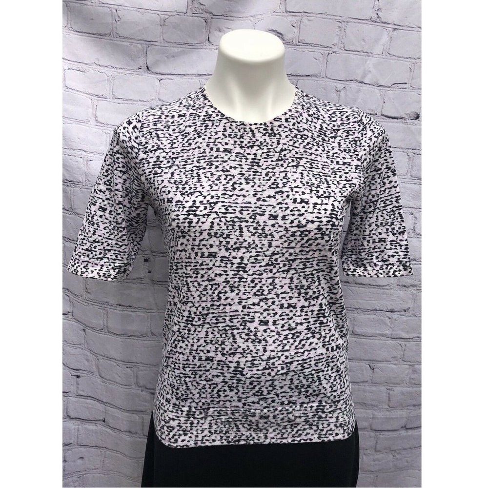 Cos COS Animal Print Knit T-shirt Pink Black US S Size S / US 4 / IT 40 - 1 Thumbnail