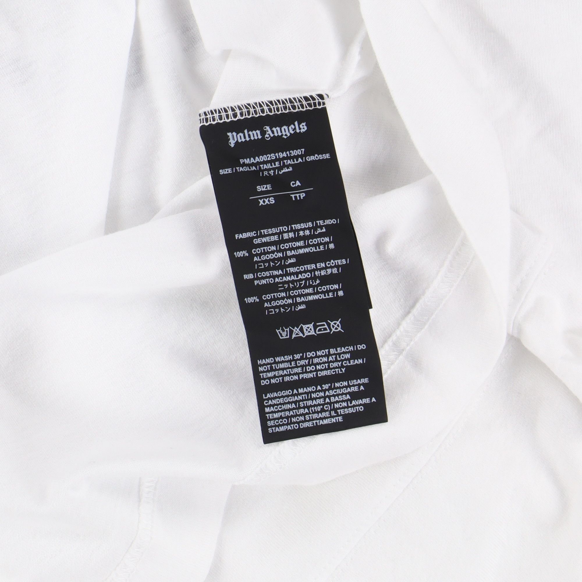Palm Angels White Classic Back Logo Oversized T-Shirt Size US XXS / EU 40 - 7 Thumbnail