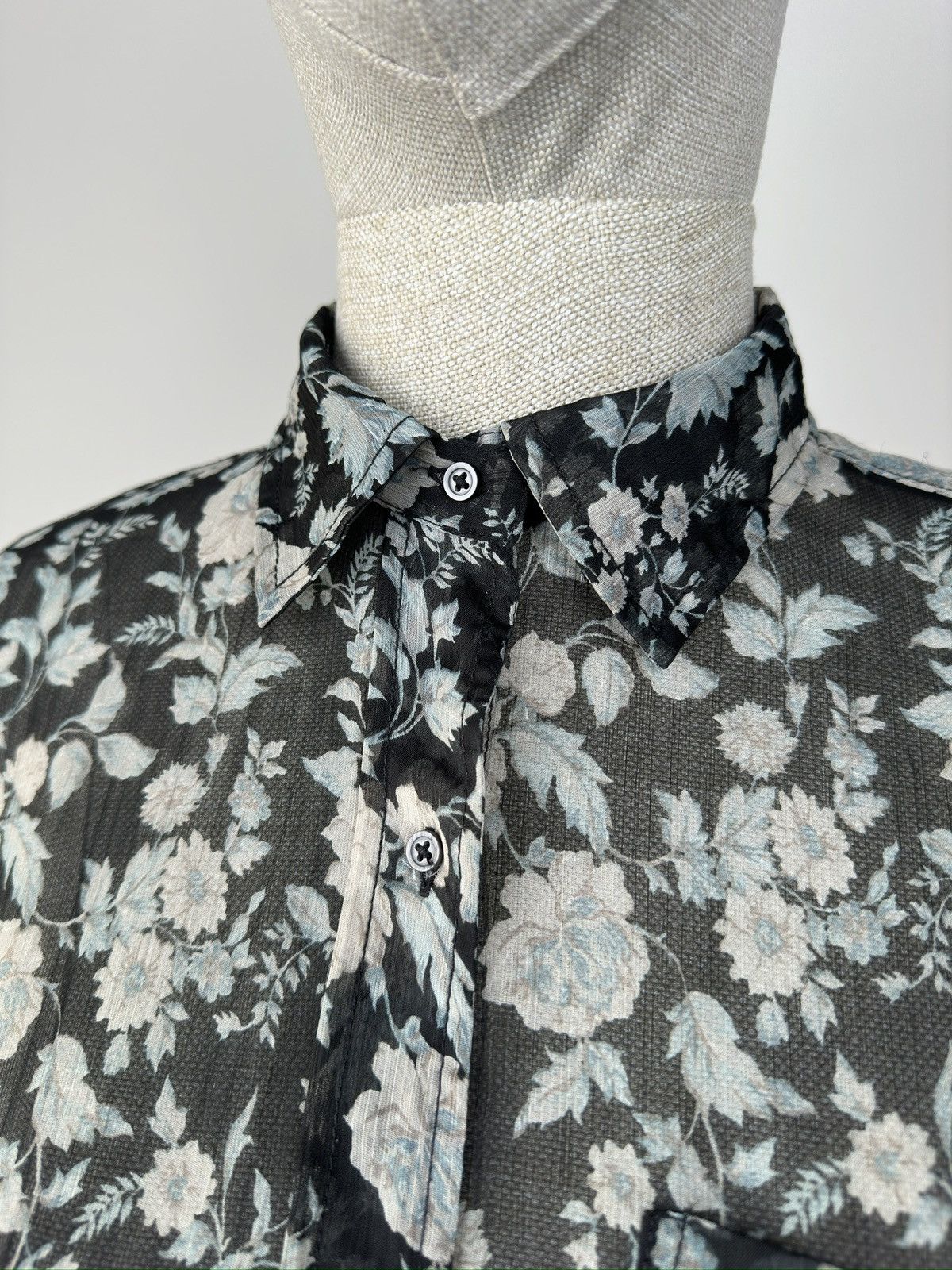 Denim & Supply Ralph Lauren DENIM & SUPPLY RALPH LAUREN Blouse Floral Sheer Crepe Shirt Size M / US 6-8 / IT 42-44 - 6 Thumbnail