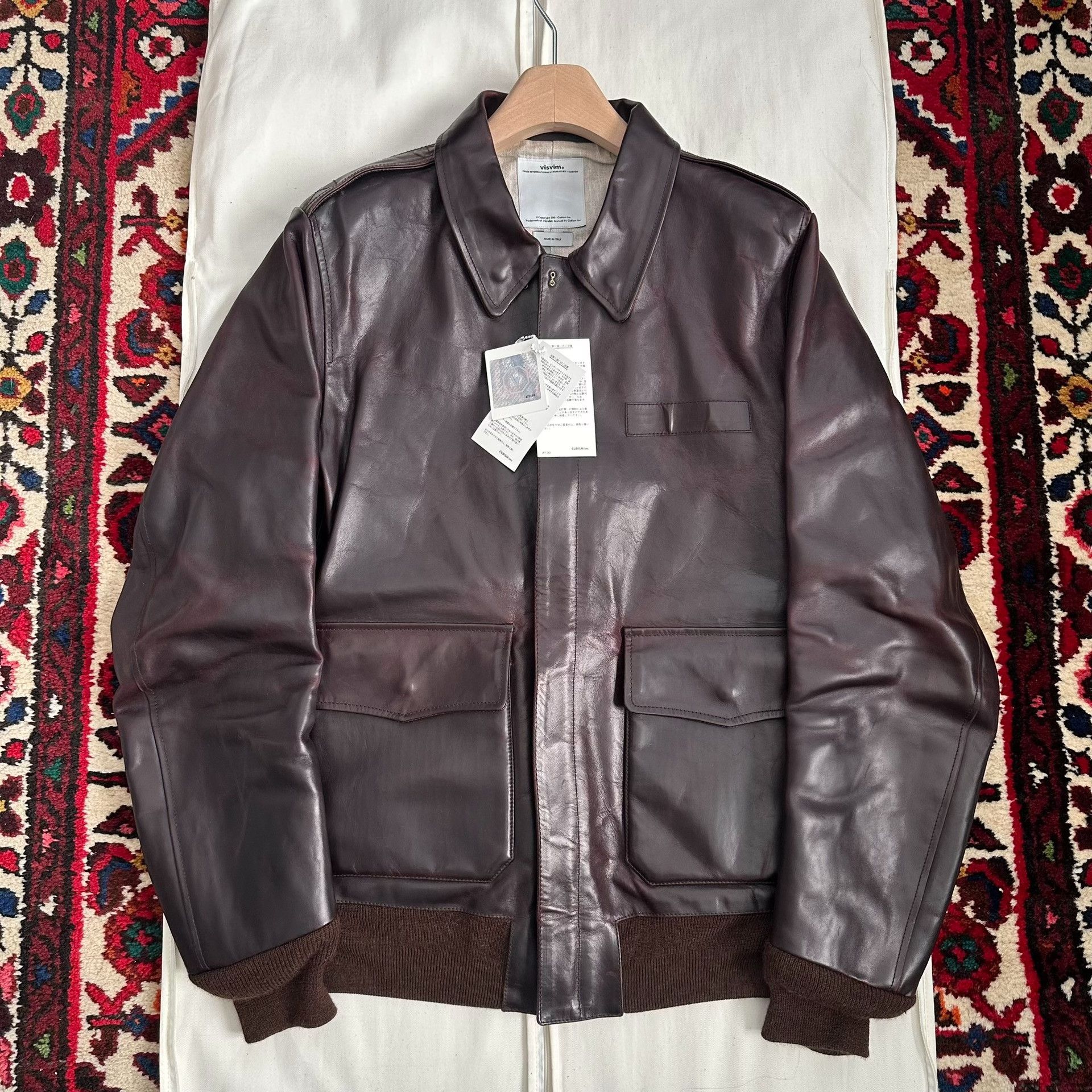 Visvim Visvim elmendorf A-2 leather jacket | Grailed