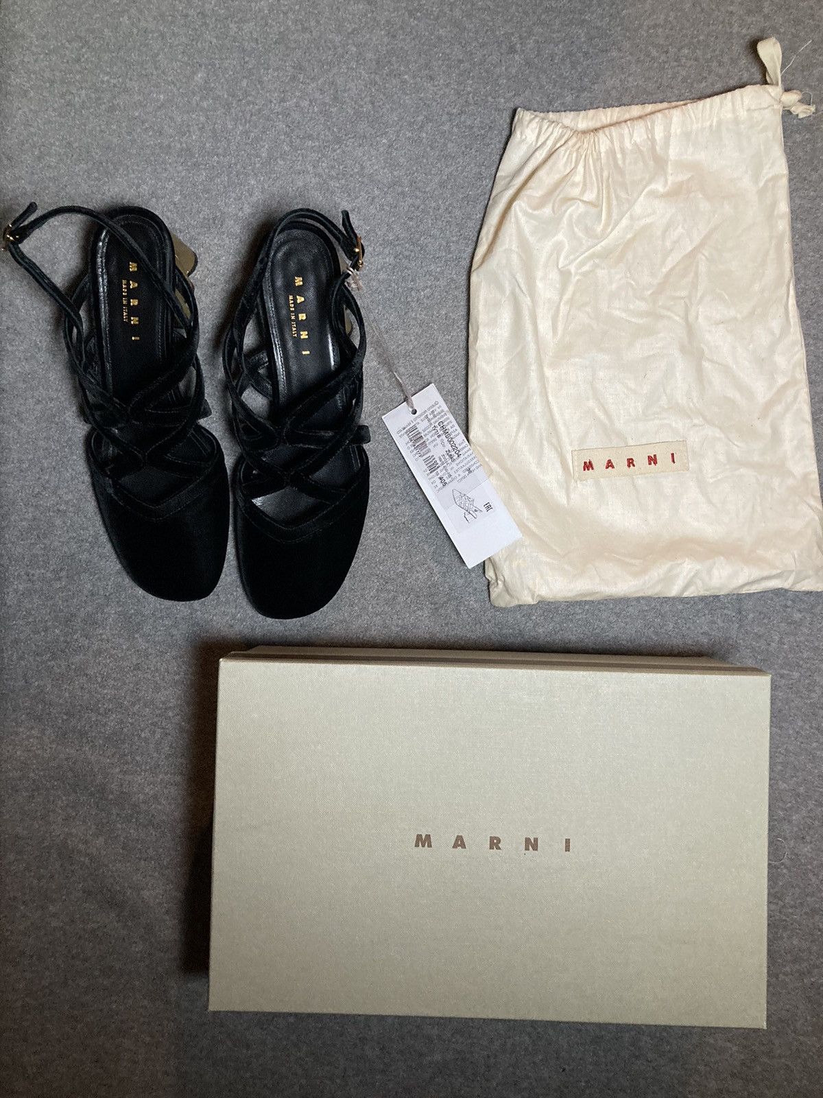 Marni Marni 'Holly Golightly' velvet slingback Mary Janes Size US 10.5 / IT 40.5 - 8 Thumbnail