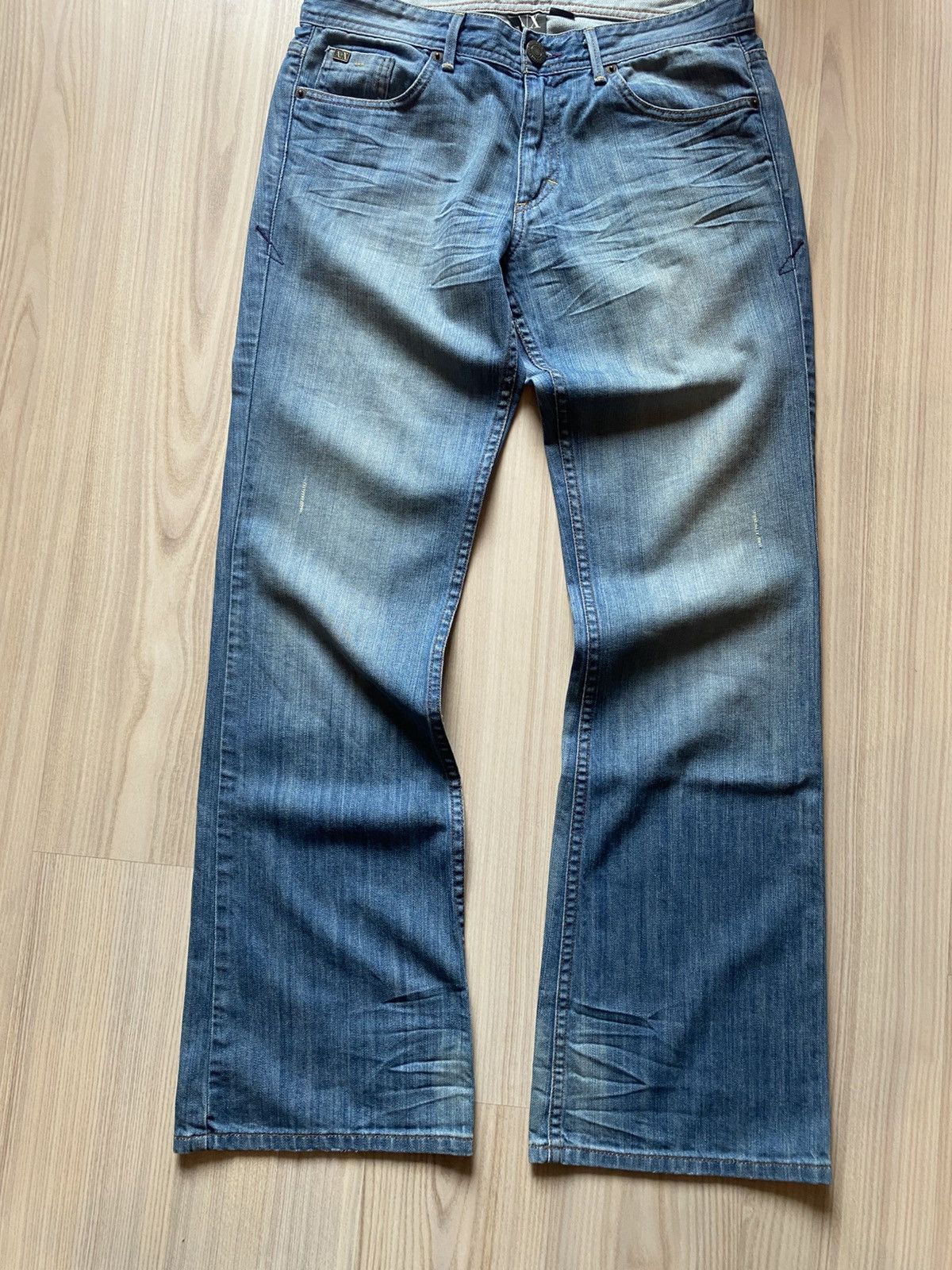 Armani Exchange × Emporio Armani × Vintage Armani Exchange х Pocket Logo х Flared Fit Pants Size US 34 / EU 50 - 3 Thumbnail