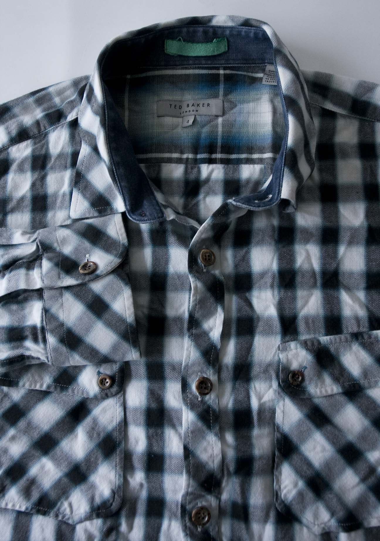 Ted Baker Ted Baker Shirt Flannel Size 4/M Plaid Size US M / EU 48-50 / 2 - 1 Thumbnail