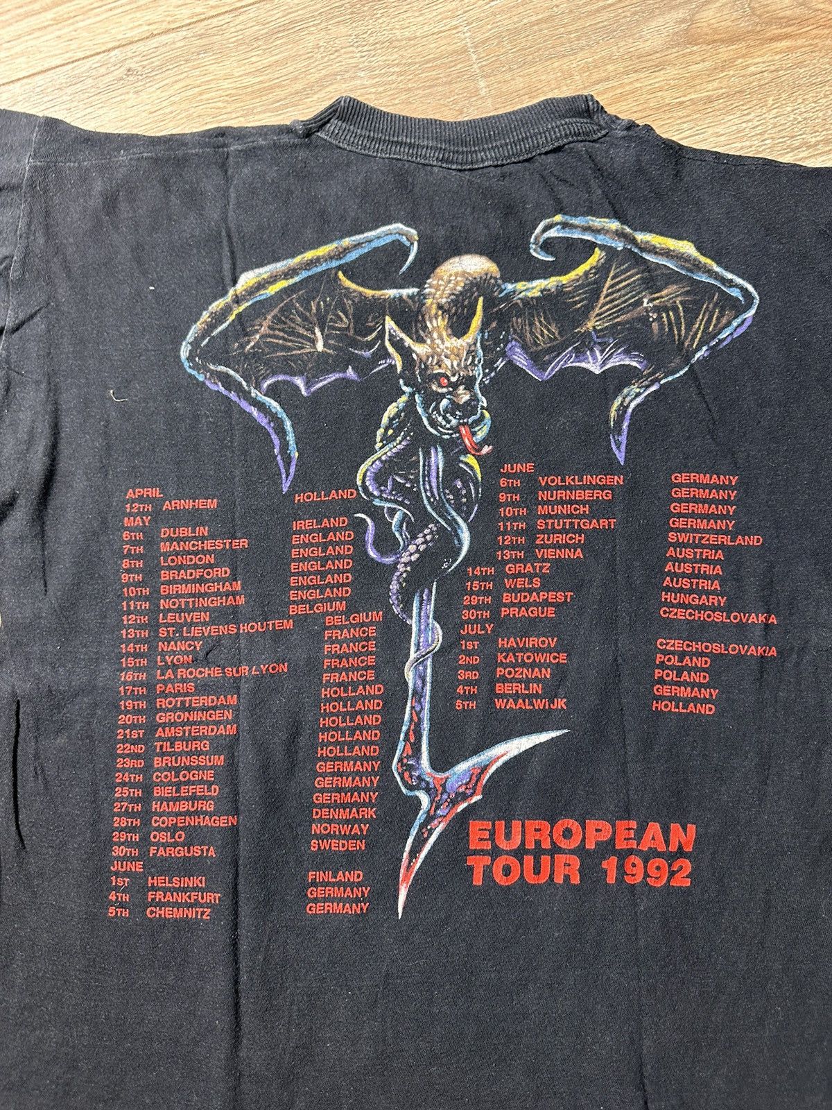 Band Tees × Vintage Vintage 1992 Obituary The End Complete Tour Band Tshirt Size US L / EU 52-54 / 3 - 11 Thumbnail