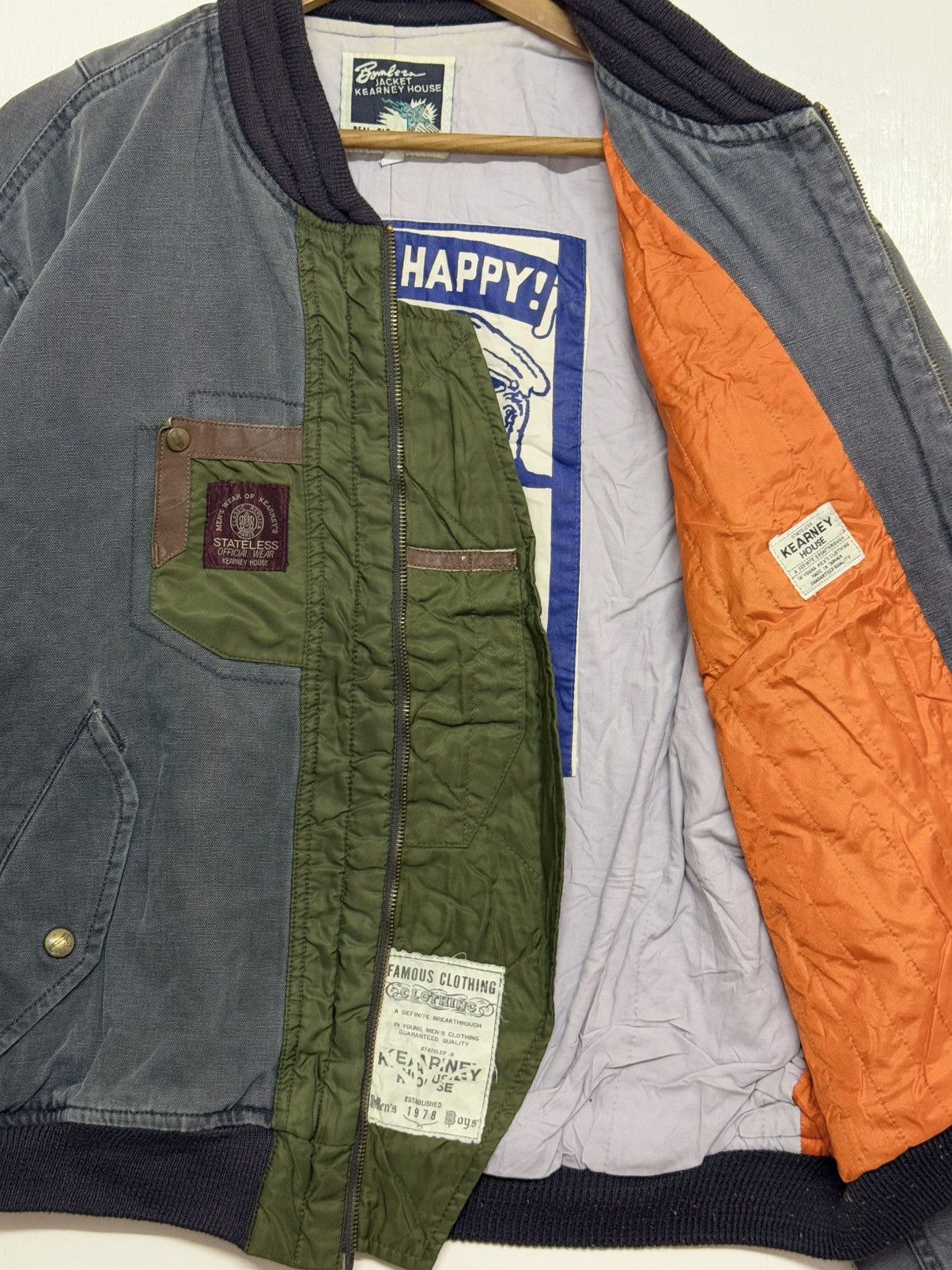 Vintage Bomber Jacket Kearney House Sunfaded Size US L / EU 52-54 / 3 - 6 Thumbnail