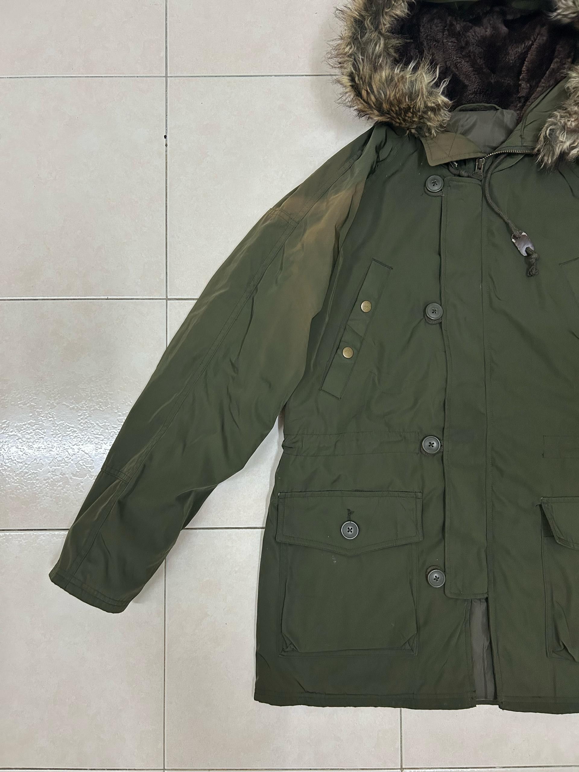 GU Vintage Sun Faded GU Military Multi Pocket Fur Jacket Size US M / EU 48-50 / 2 - 6 Thumbnail