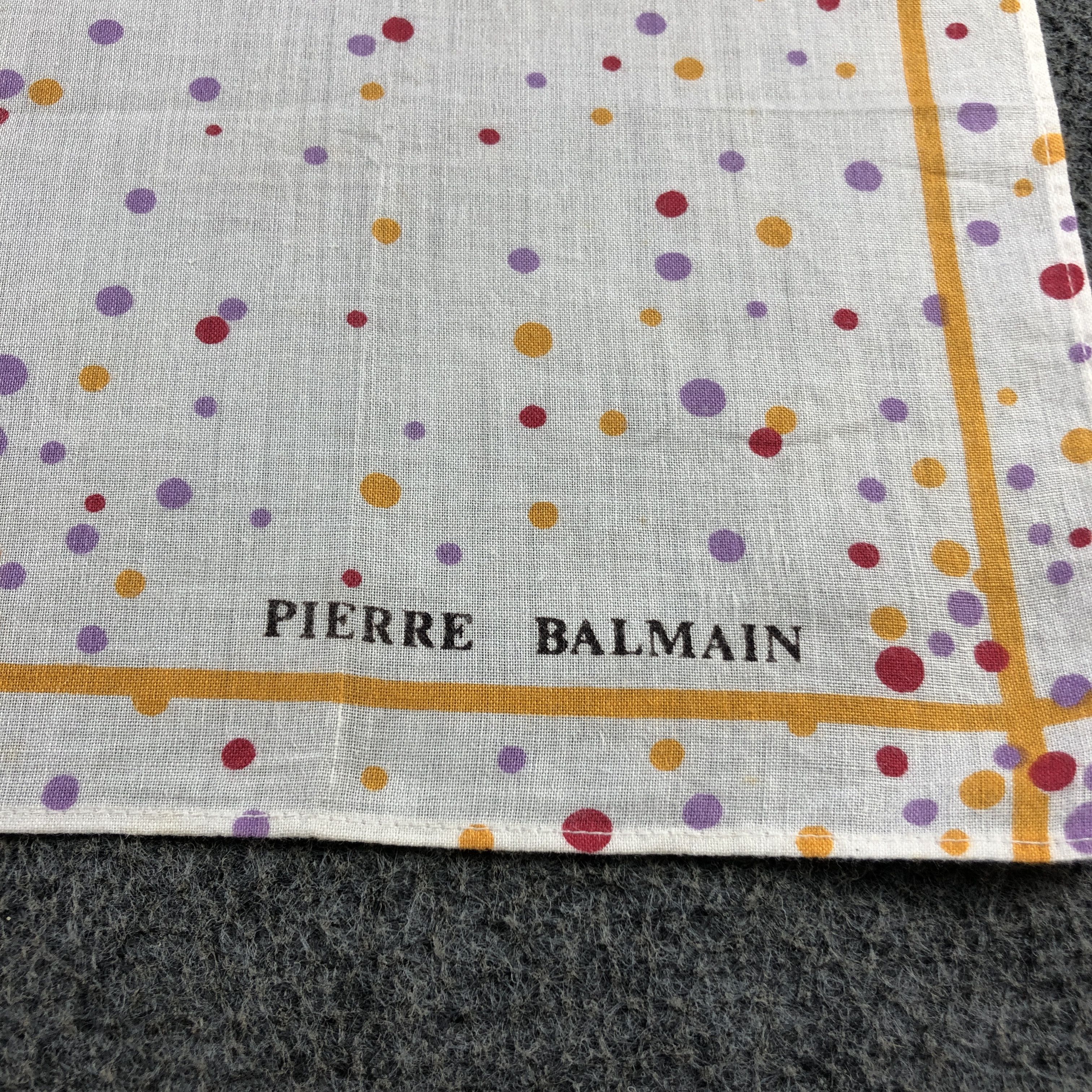 Pierre Balmain × Vintage Pierre Balmain Handkerchief Neckerchief Bandana H2408 Size ONE SIZE - 4 Thumbnail