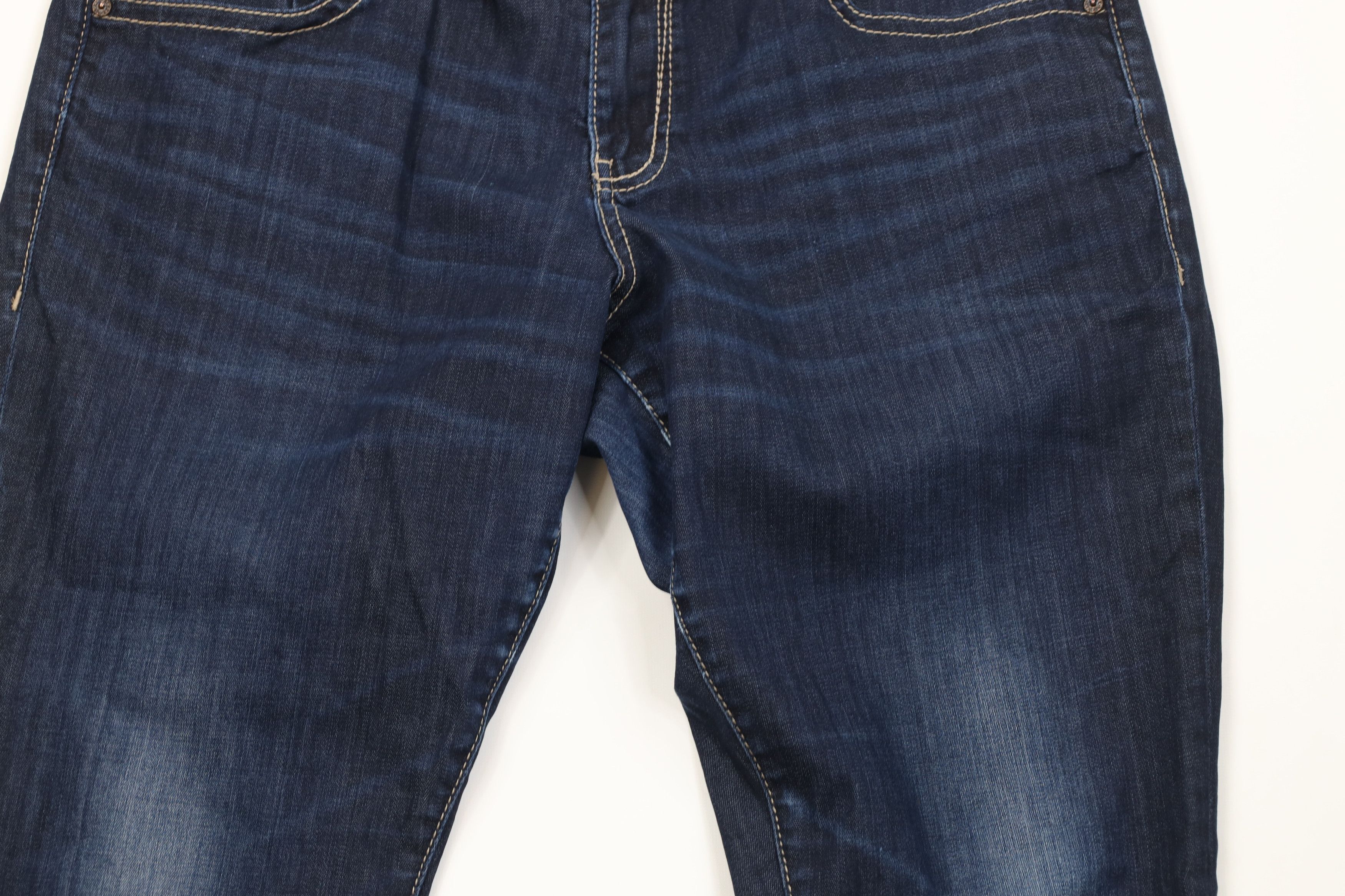 Vintage Buckle Black Stitch Faded Fit No 76 Skinny Leg Denim Jeans Size US 33 - 3 Thumbnail