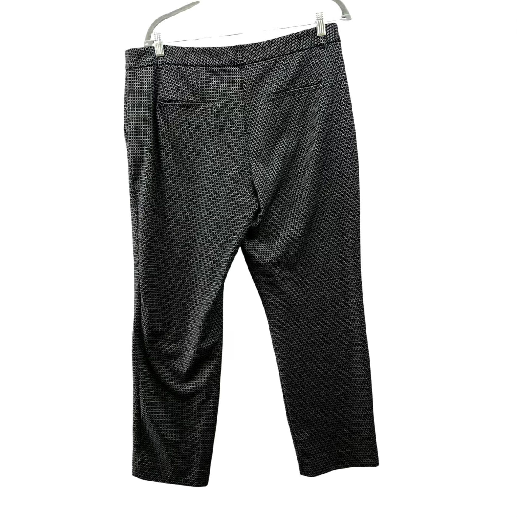 White House Black Market VINTAGE White House Black Market Elle Slim Pants Womens Size 14 Black White Printed Knit Size 36" / US 14 / IT 50 - 2 Thumbnail