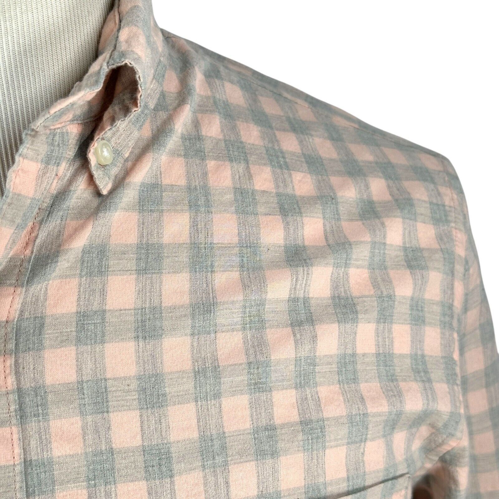 J.Crew J.Crew Shirt Men's Medium Pink Bluish Gray Plaid Button Down Size US M / EU 48-50 / 2 - 3 Thumbnail