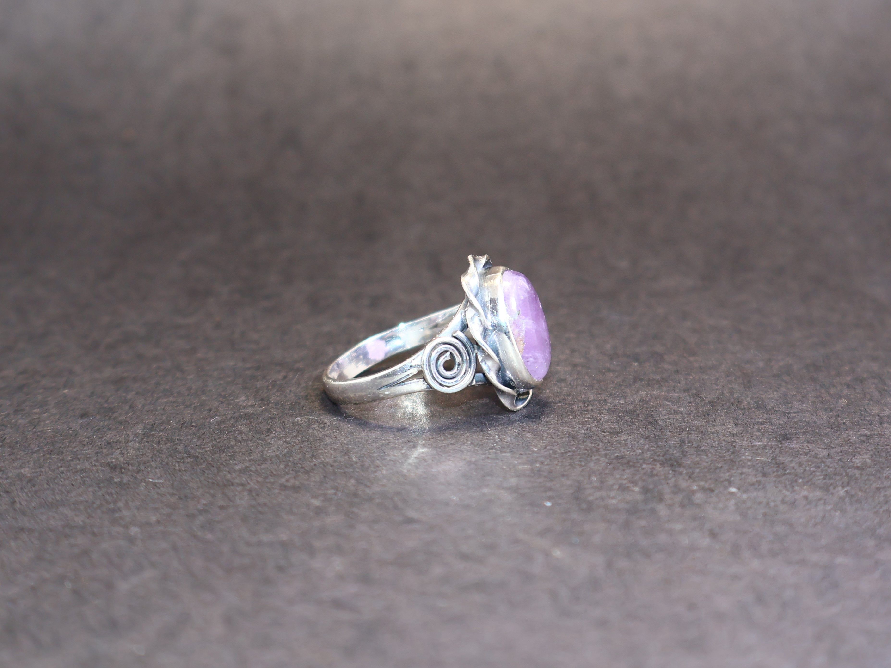 Handmade Amethyst Gemstone Ring, Sterling Silver Ring, Handmade Ring, Size ONE SIZE - 6 Thumbnail
