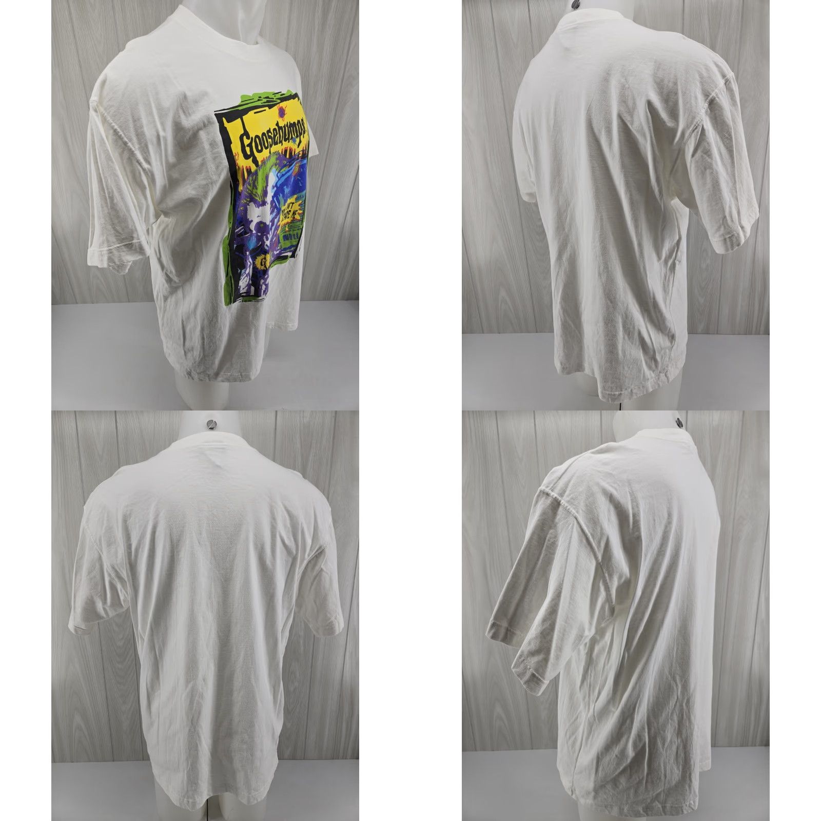 Vintage VINTAGE Goosebumps Shirt XL You Can’t Scare Me Parachute Press #1 1995 90s Halloween Horror Skull Tim Jacobus Mens Shirt Scary Vintage Size US XL / EU 56 / 4 - 8 Thumbnail
