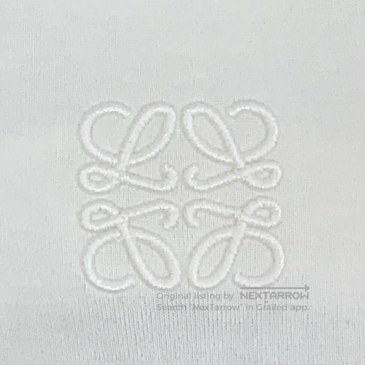 Loewe Loewe White Logo Pattern Printed Cotton Crew Neck Short Sl Size US M / EU 48-50 / 2 - 7 Thumbnail