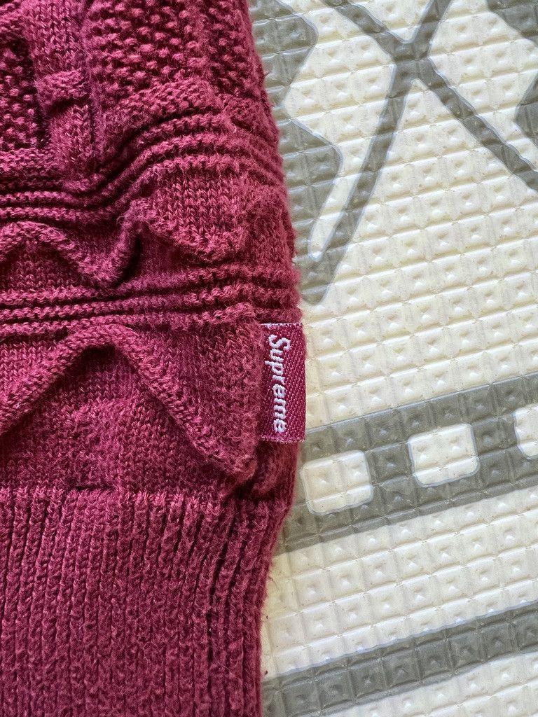 Supreme Supreme Jacquard Cotton Sweater Burgundy Size US L / EU 52-54 / 3 - 3 Thumbnail