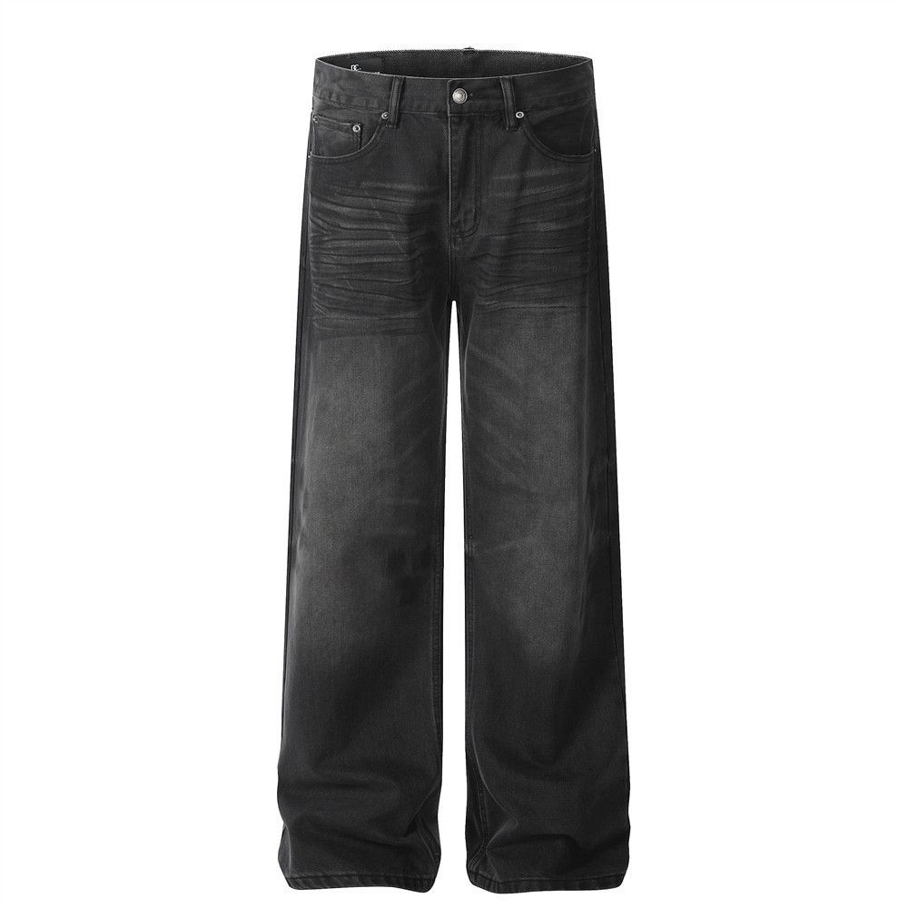 Japanese Brand × Jean Men's street loose wide-leg distressed washed gradient jeans Size US 34 / EU 50 - 1 Thumbnail