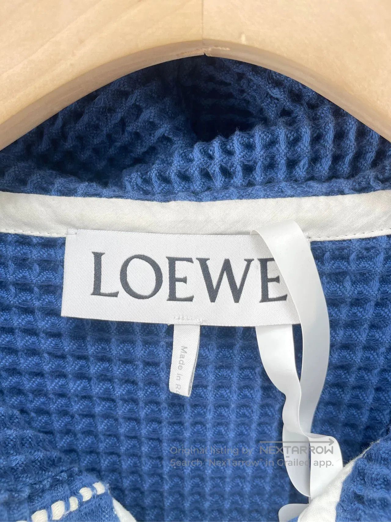 Loewe LOEWE Blue Cotton Hooded Fringe Jacket. Size US M / EU 48-50 / 2 - 3 Thumbnail