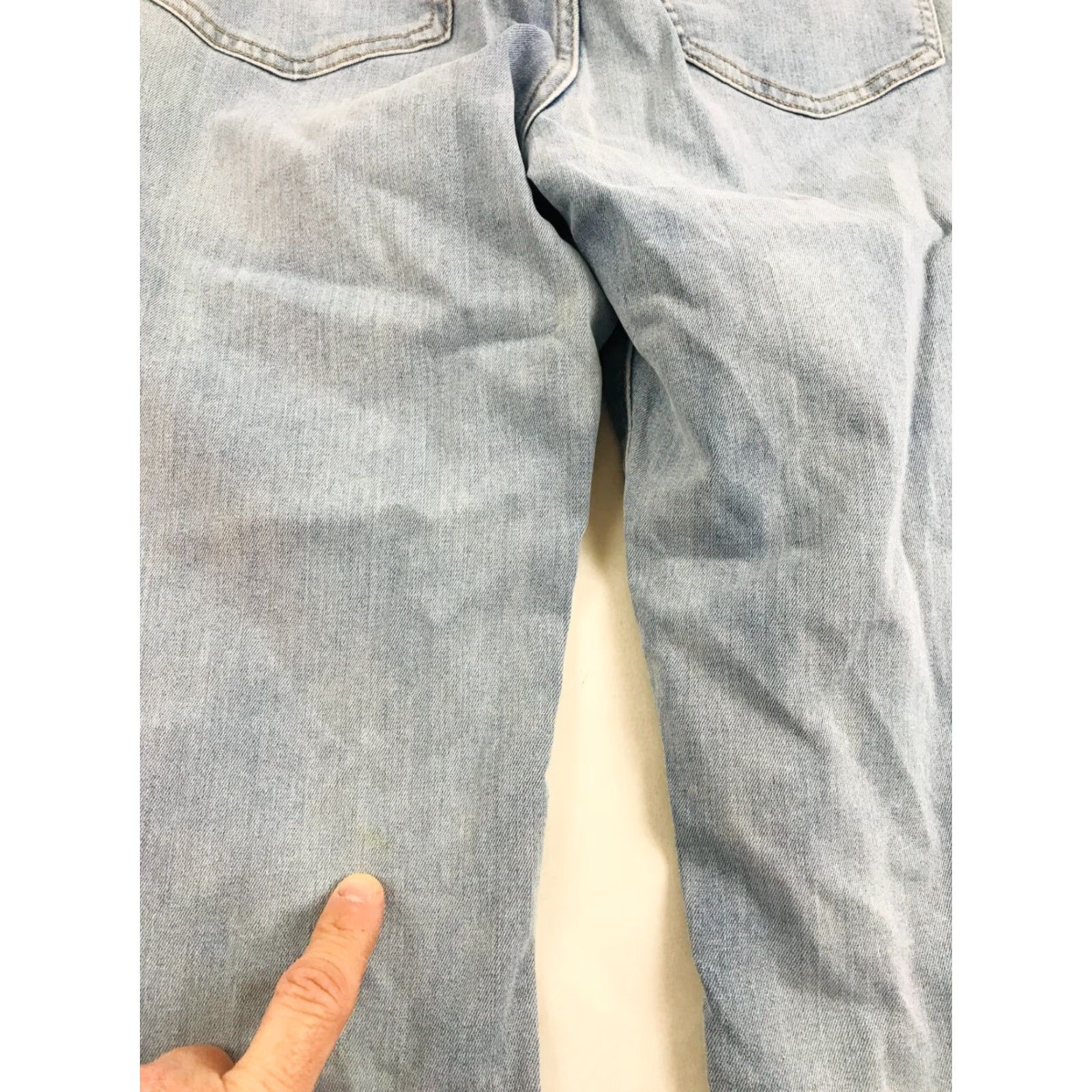 Express Express Jeans Women's 8R Blue Denim Slim Super High Rise Distressed Size 30" / US 8 / IT 44 - 7 Thumbnail