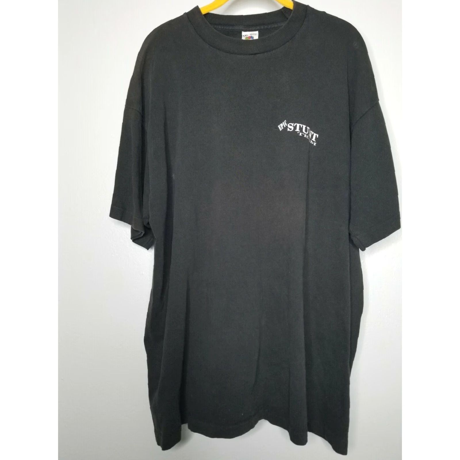Fruit Of The Loom Vintage Mens XXL Epic Stunt Team T Shirt USA Single Stitch FOL Stitch Epic USA 2XL Black Graphic Tee Mens Shirt Size US XXL / EU 58 / 5 - 3 Thumbnail