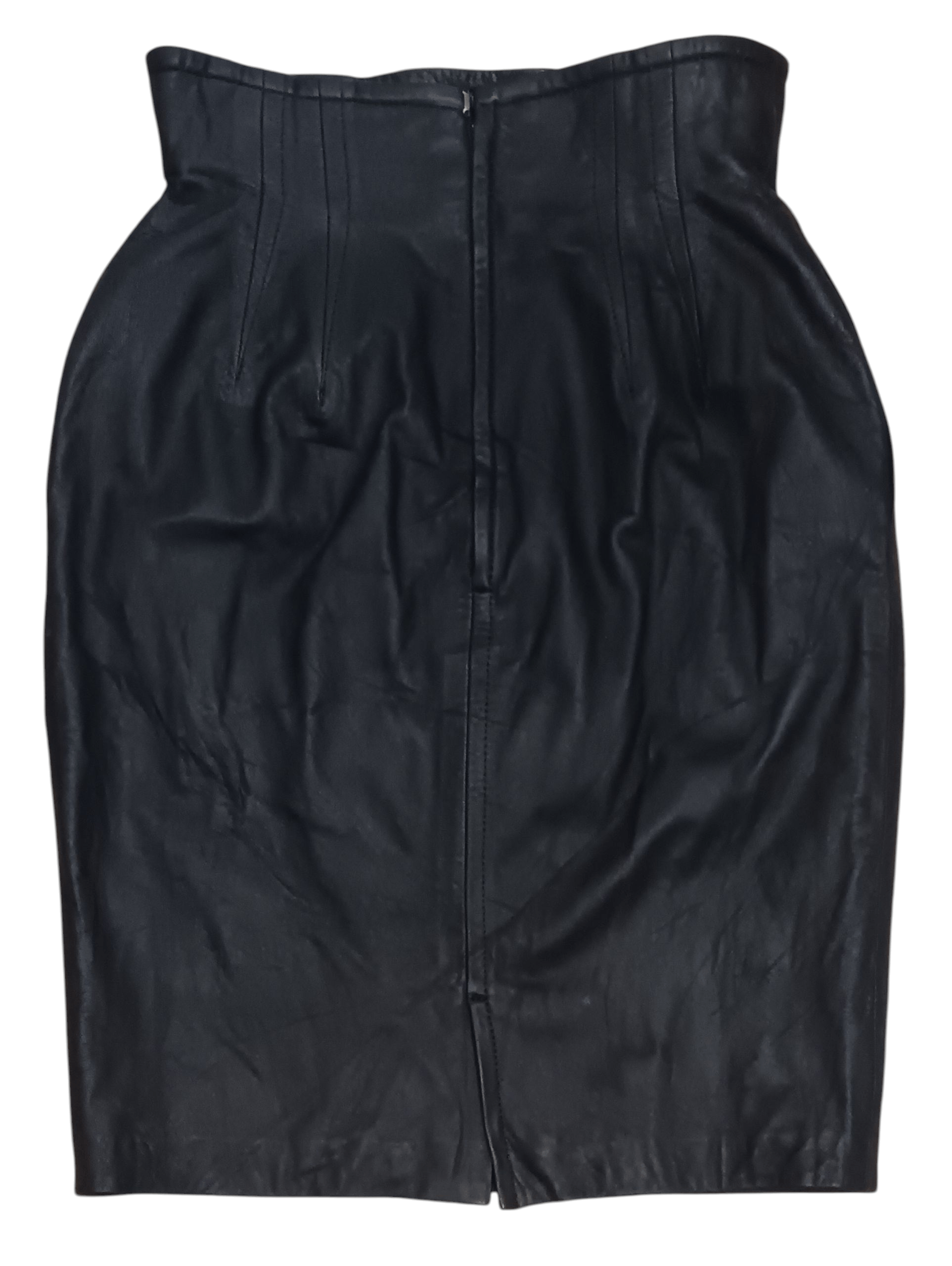Japanese Brand LA BREA SHEEPSKIN LEATHER SKIRT Size 27" / US 4 / IT 40 - 4 Thumbnail