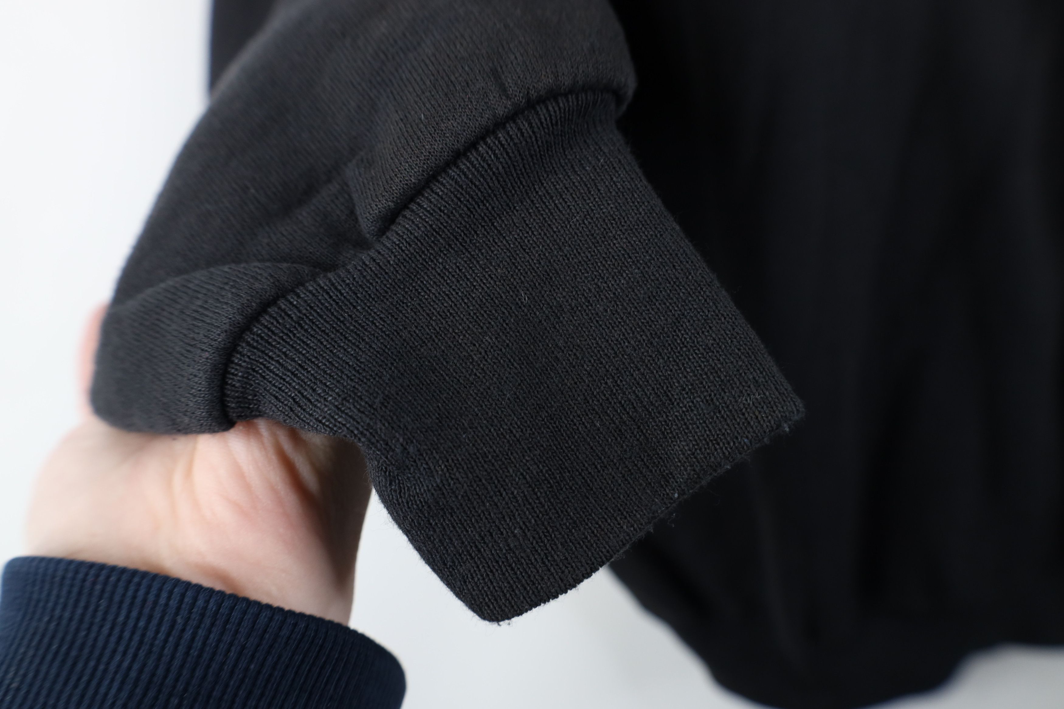 Vintage Vintage 90s Streetwear Blank Crewneck Sweatshirt Black Size XL / US 12-14 / IT 48-50 - 6 Thumbnail