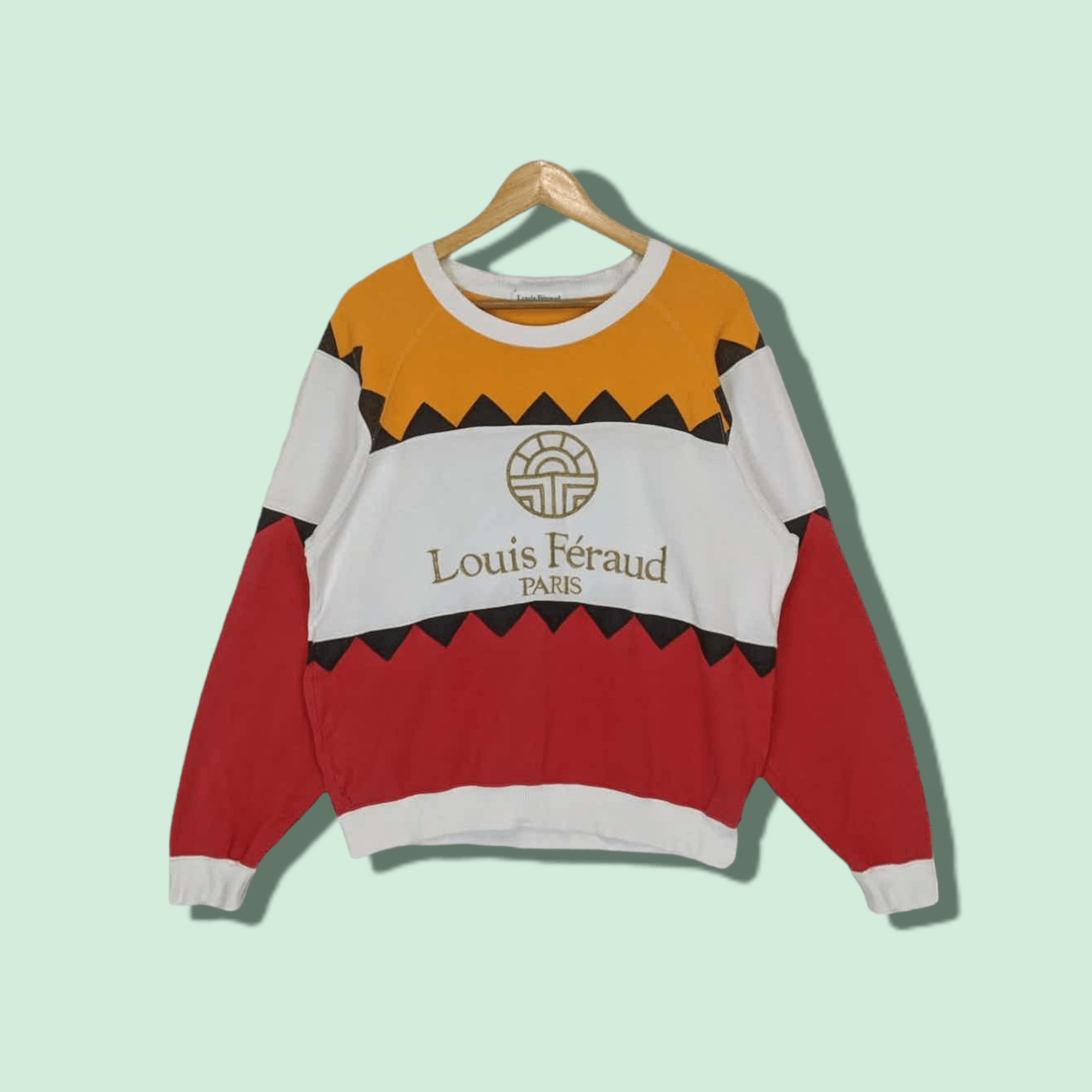 Louis Feraud LOUIS FERAUD Big Logo Spell Out Multicolor Sweatshirt Size US M / EU 48-50 / 2 - 1 Thumbnail