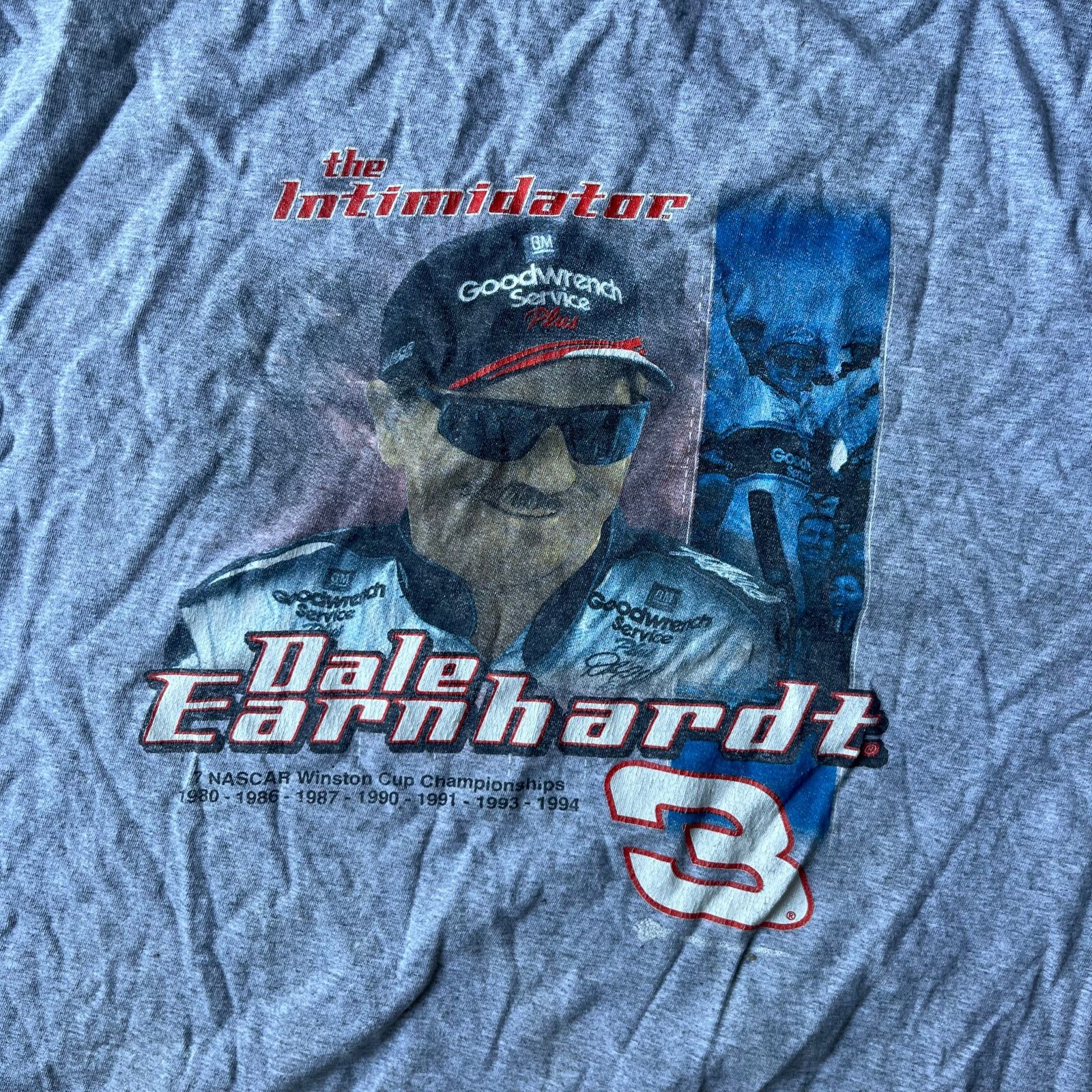 Vintage VINTAGE DALE EARNHARDT SHIRT 2XL 90S GRAY NASCAR RACING Size US XXL / EU 58 / 5 - 2 Thumbnail