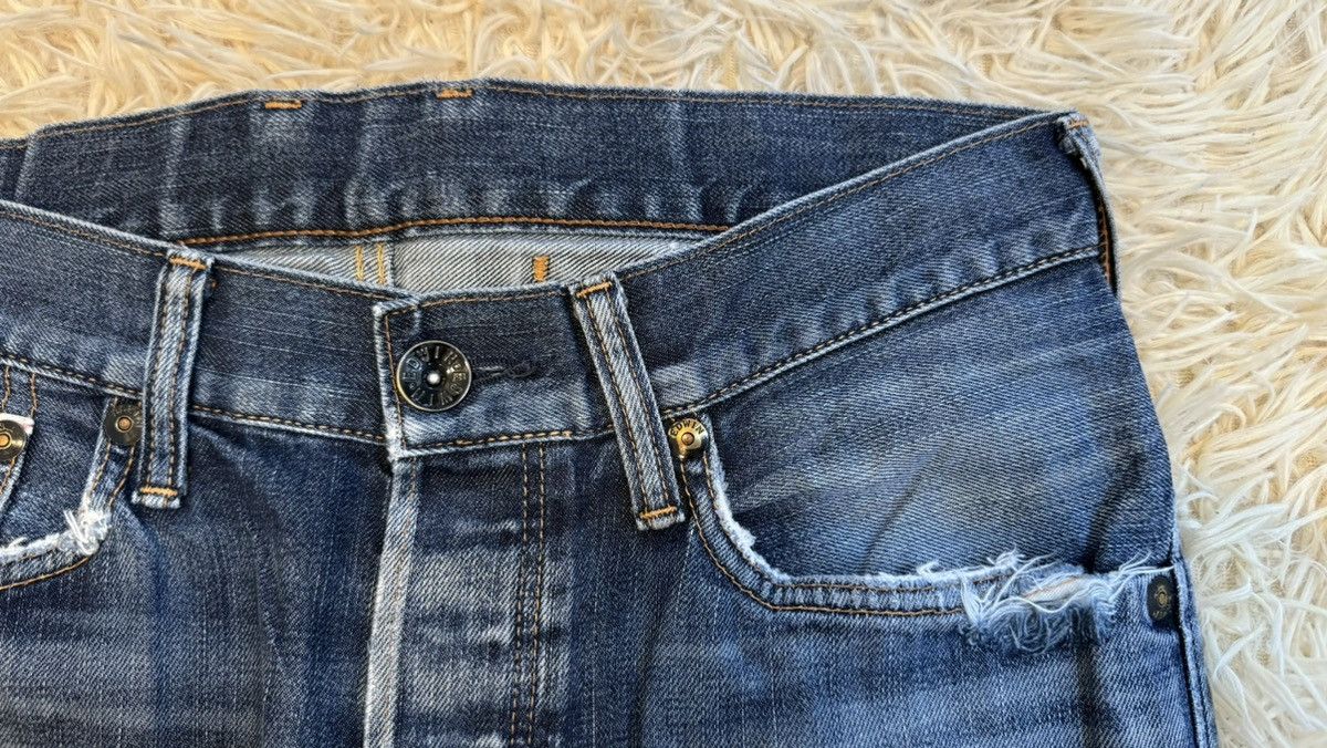 Edwin Offer‼️Edwin Buckle Back Selvedge Distressed Denim (24-195) Size US 31 - 6 Thumbnail