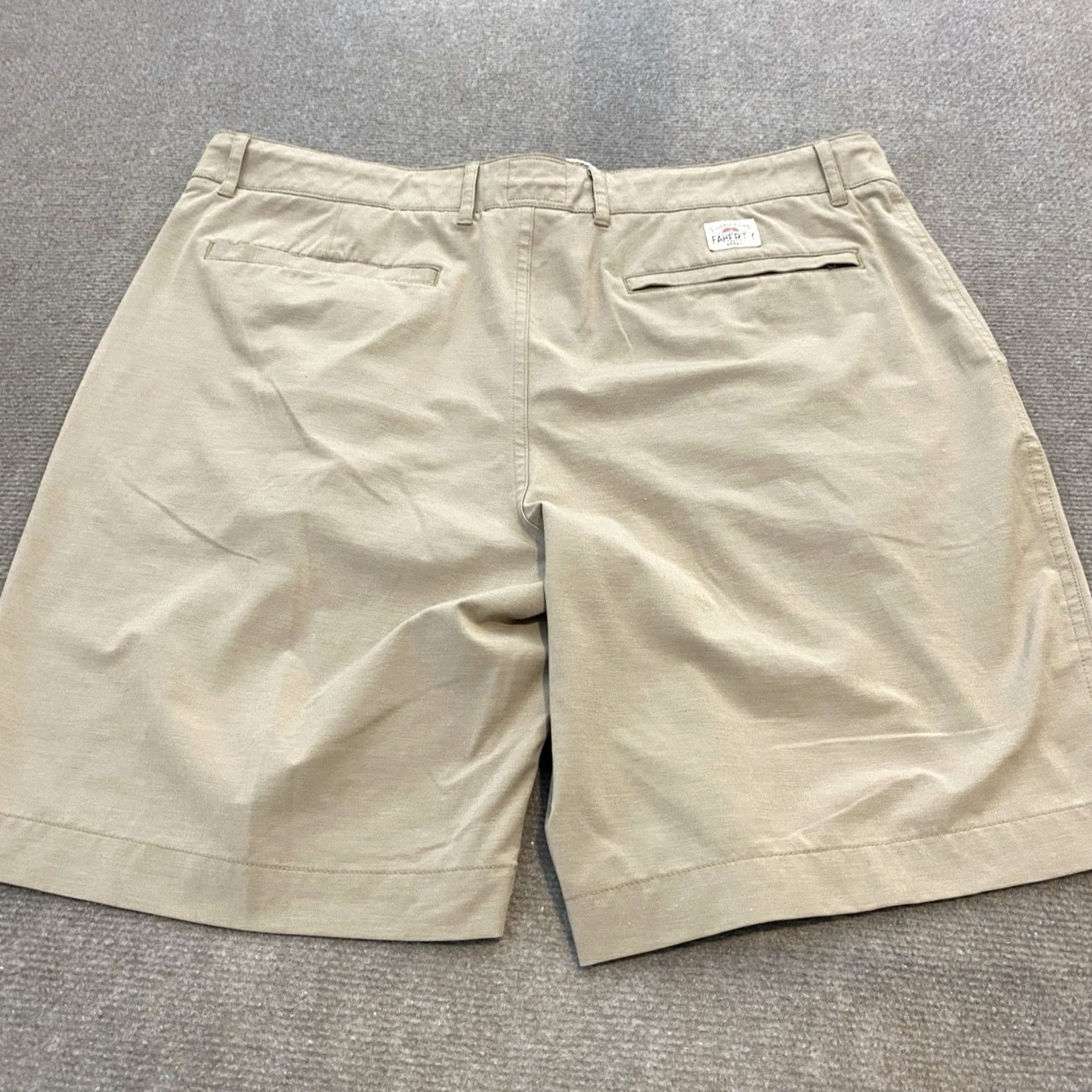 Faherty Faherty Shorts Mens 38 Beige 9" All Day Polyester Performance Drawstring Golf Size US 38 / EU 54 - 3 Thumbnail