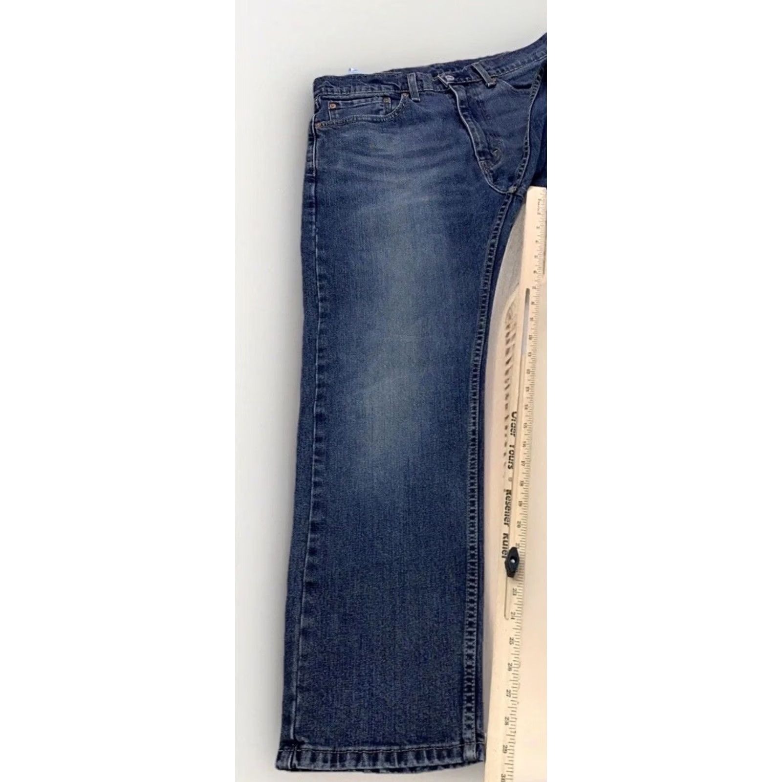 Levi's Levi’s 505 Regular Stretch Straight Jeans Men Blue Vintage Wash 34x30 Size US 34 / EU 50 - 5 Thumbnail