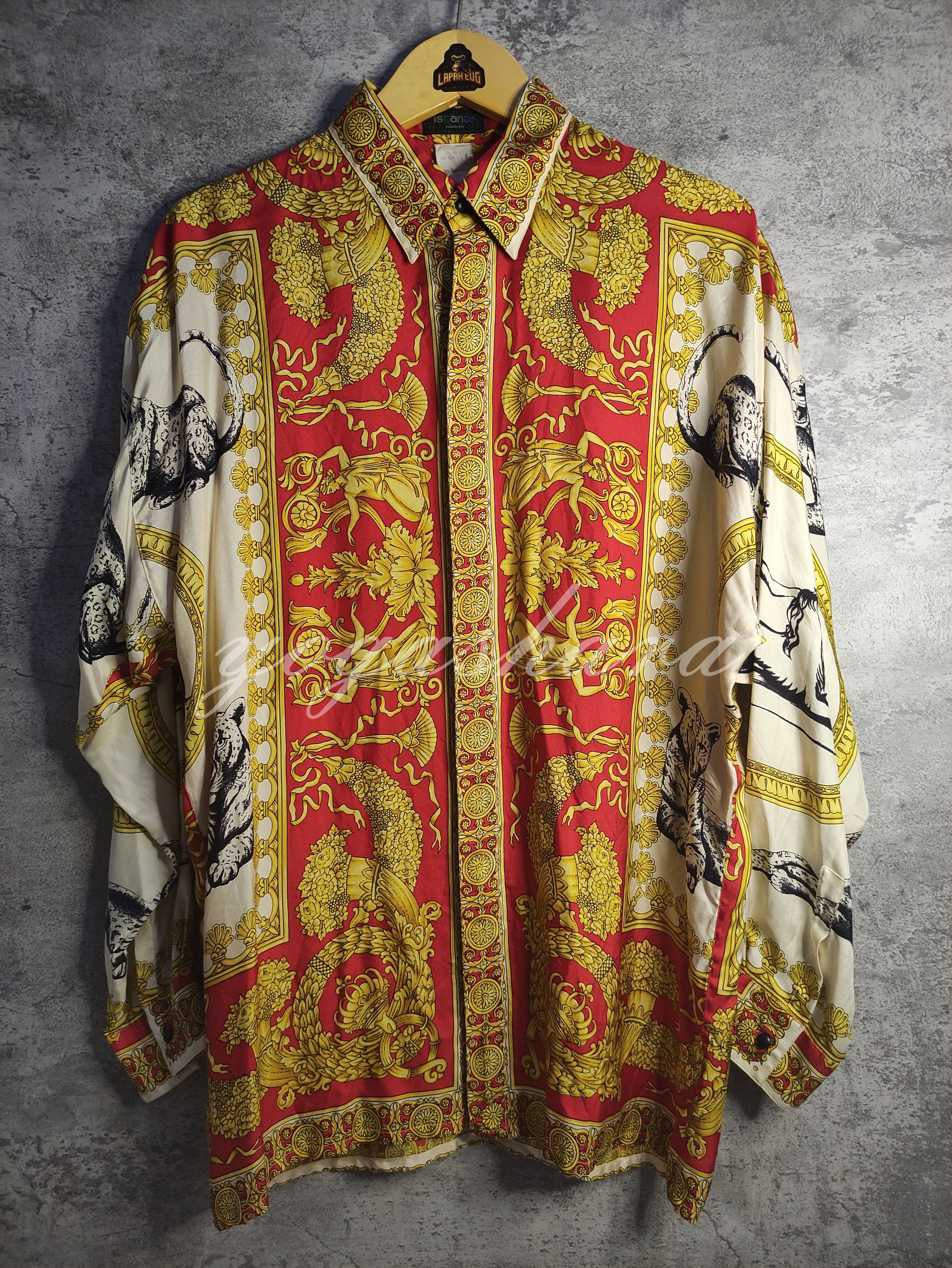 Versace × Vintage Vintage Luxury - Versace instante Silk Shirt Size US L / EU 52-54 / 3 - 2 Thumbnail