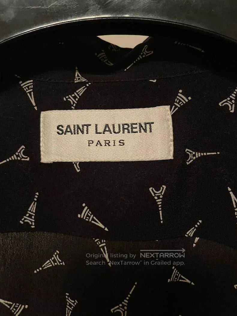 Saint Laurent Paris Saint Laurent Silk Eiffel Tower Shirt. Size US XXS / EU 40 - 4 Thumbnail