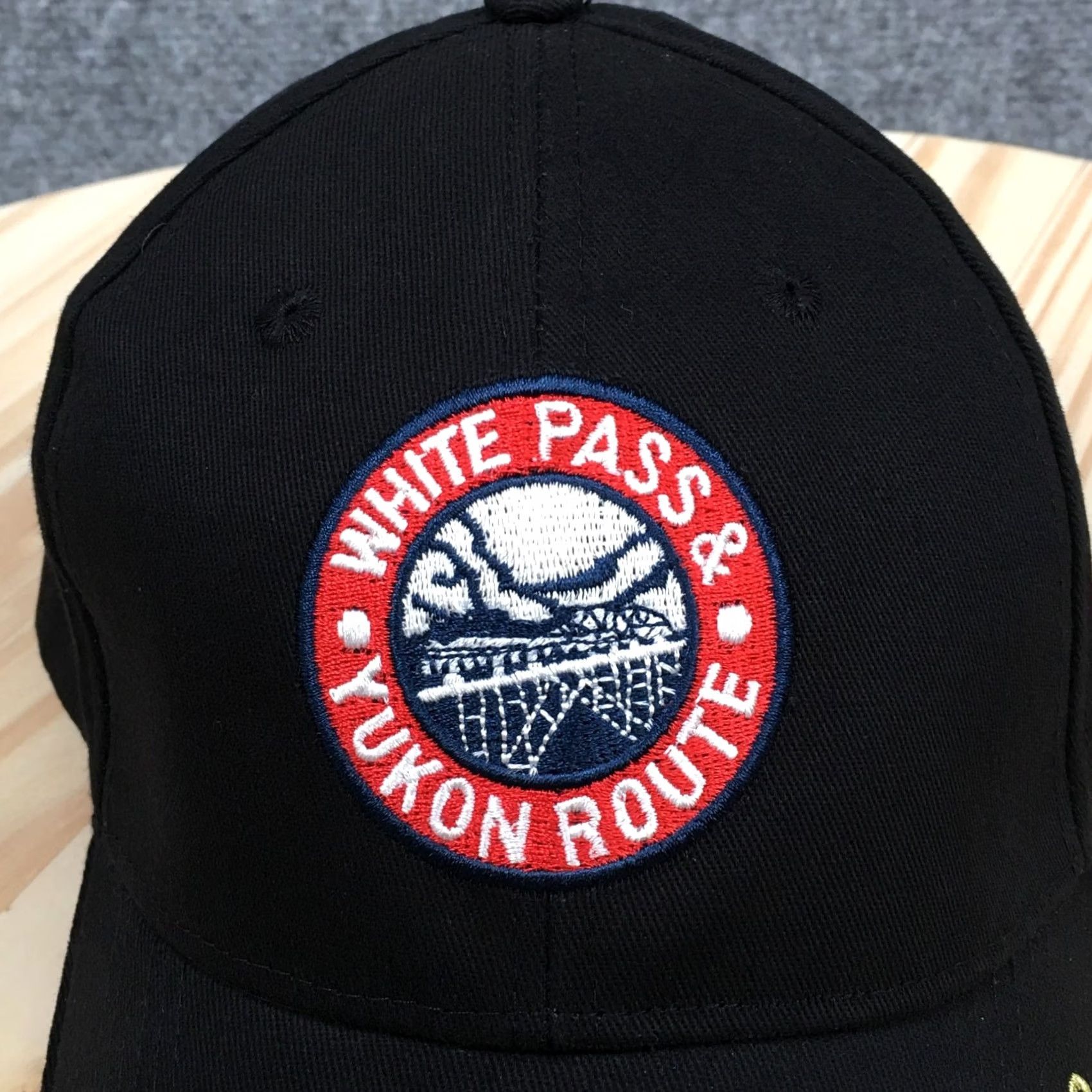 Vintage White Pass & Yukon Route 2012 Skagway Alaska Railroad Baseball Cap Hat Black Men Size ONE SIZE - 3 Thumbnail