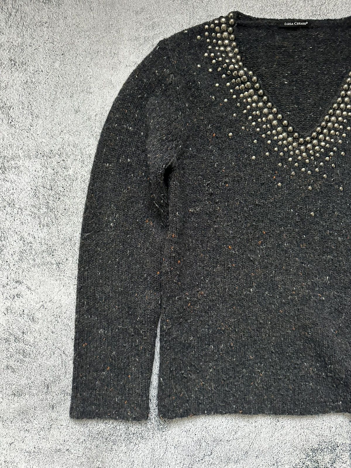 Luisa Cerano Luisa Cerano Wool Cashmere Archive Sweater Black Knit Size M / US 6-8 / IT 42-44 - 3 Thumbnail