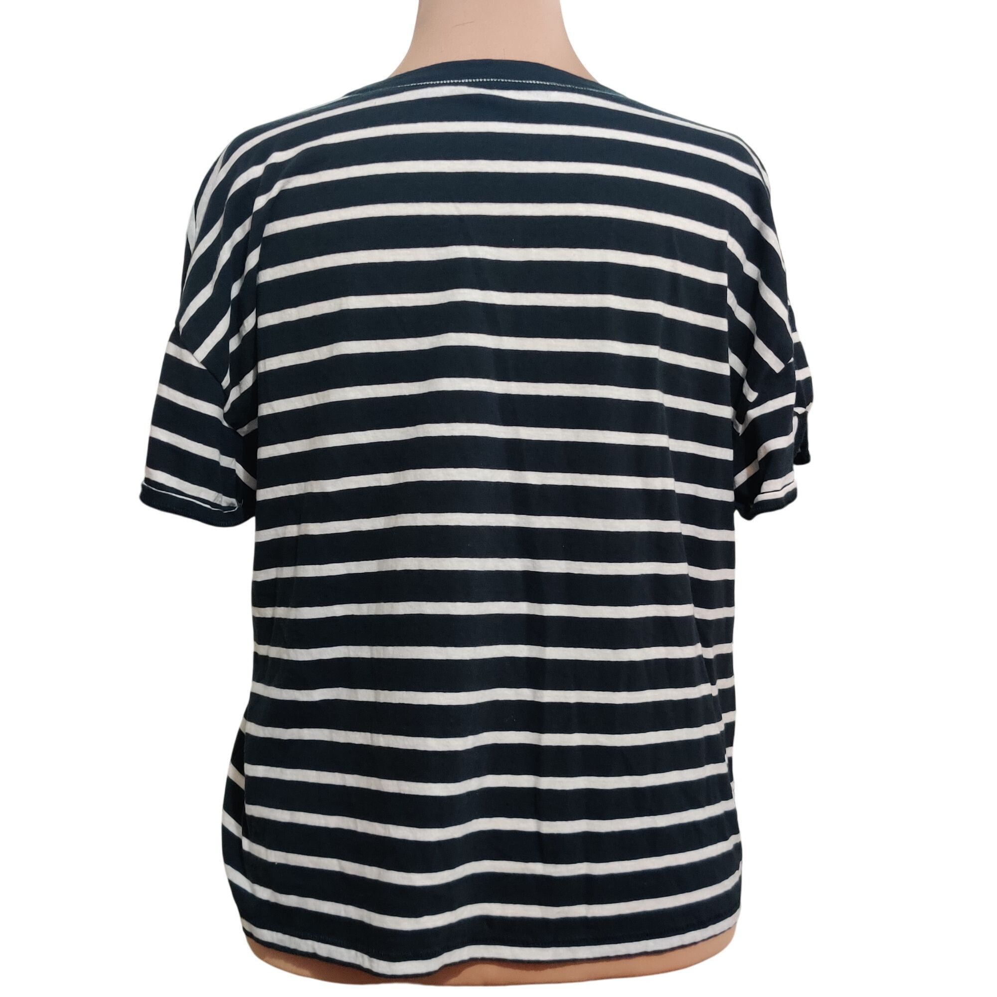 Other Free Assembly XXL Striped T-Shirt Black White Boxy Fit Soft Size XXL / US 16-18 / IT 52-54 - 2 Thumbnail