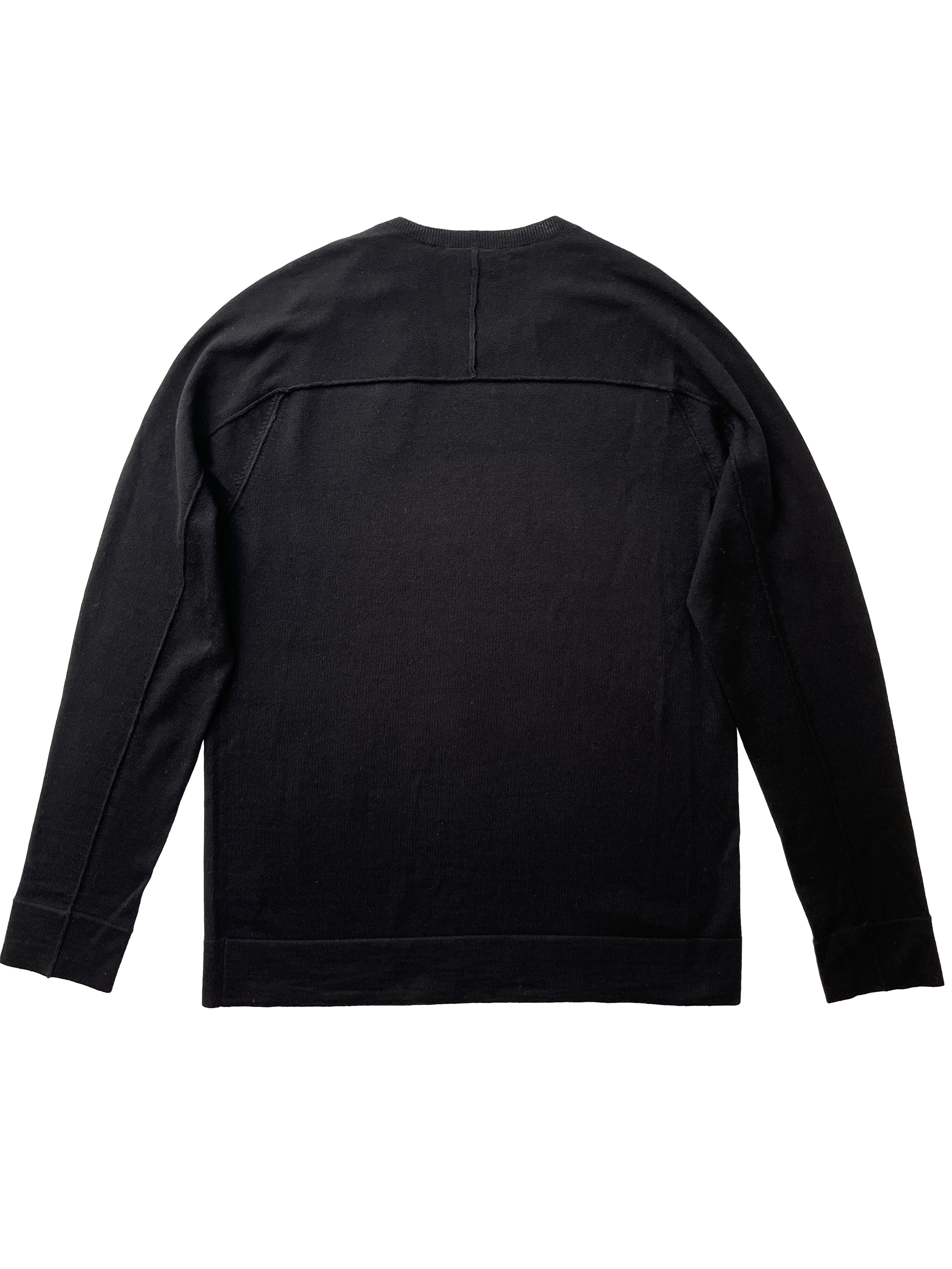 Helmut Lang ⚡️QUICK SALE⚡️Helmut Lang Black Crewneck Wool Knit Sweater Size US M / EU 48-50 / 2 - 2 Thumbnail