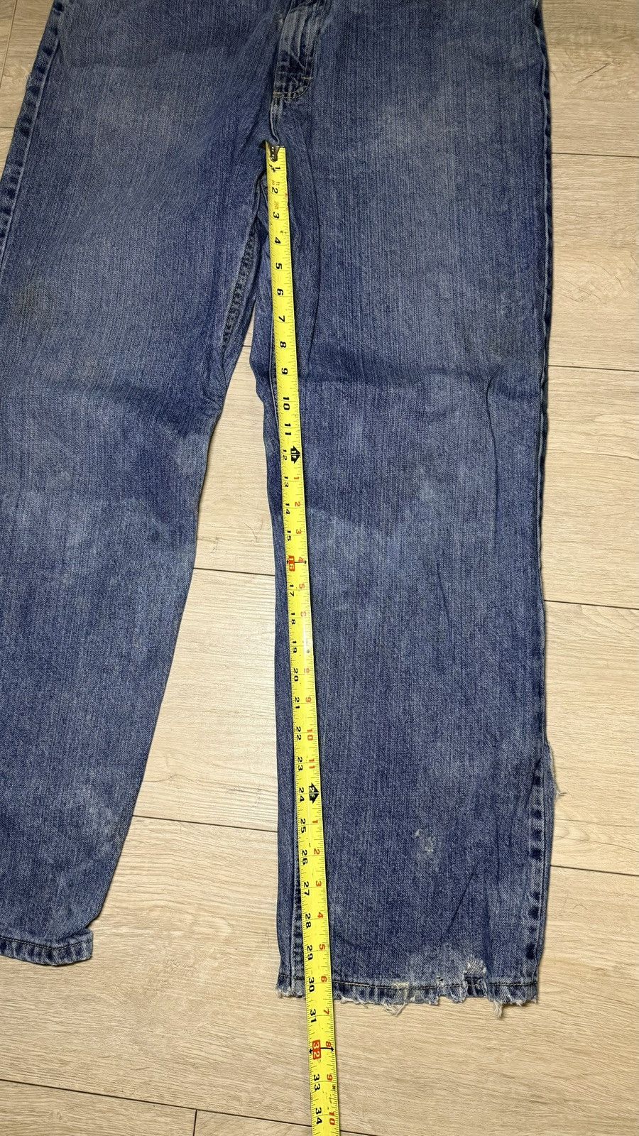 Lee Thrashed Acid Washed Lee 38 x 32 Relaxed StraightLegged Jean Size US 38 / EU 54 - 7 Thumbnail