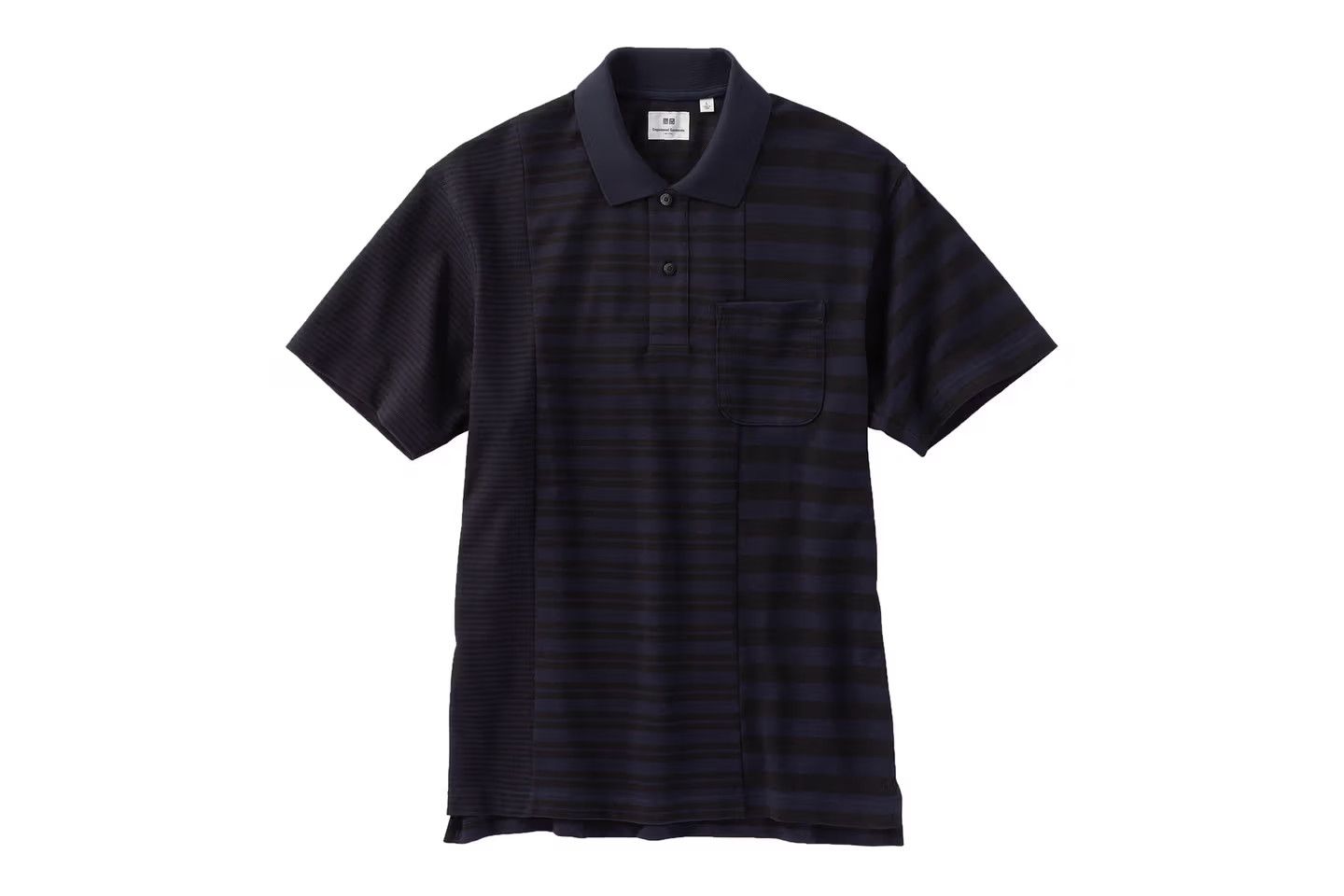 Engineered Garments × Uniqlo [S] Dry Pique Striped S/S Polo Shirt in Navy (SS19) Size US S / EU 44-46 / 1 - 9 Thumbnail