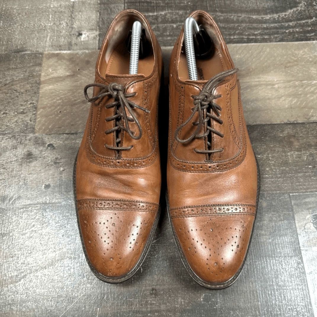 Johnston & Murphy Johnston & Murphy Shoes Men’s 10.5 Conrad Cap Toe Brown Calfskin Leather Oxford Dress Shoes Size ONE SIZE - 3 Thumbnail