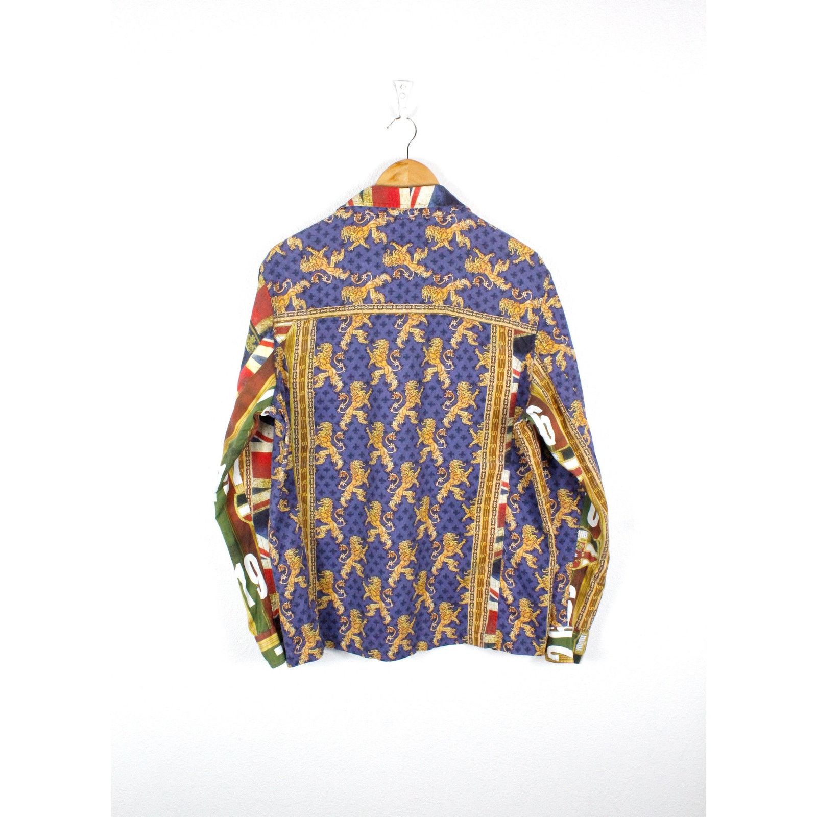 Vintage Wing Crazy Britain Printed Signature Glory Blazer Jacket Size US M / EU 48-50 / 2 - 4 Thumbnail