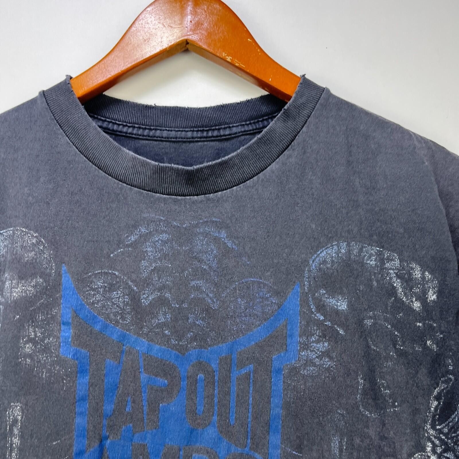 Vintage Vintage Y2K Tapout MMA Skulls Graphic Faded T Shirt Medium Size US XL / EU 56 / 4 - 3 Thumbnail