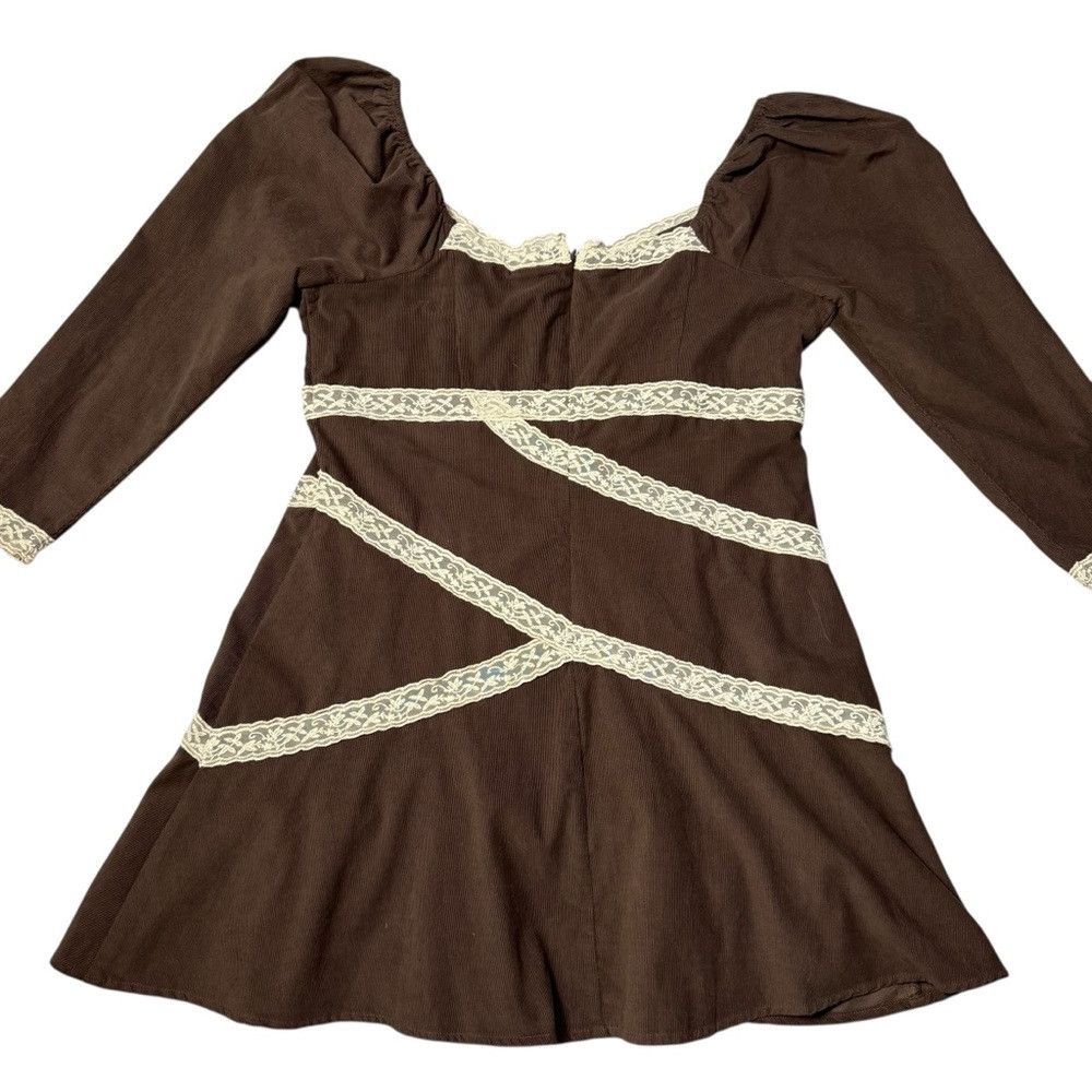 Free People NWT New $168 Free People Tennley Corduroy Mini Chocolate To Size XL / US 12-14 / IT 48-50 - 4 Thumbnail