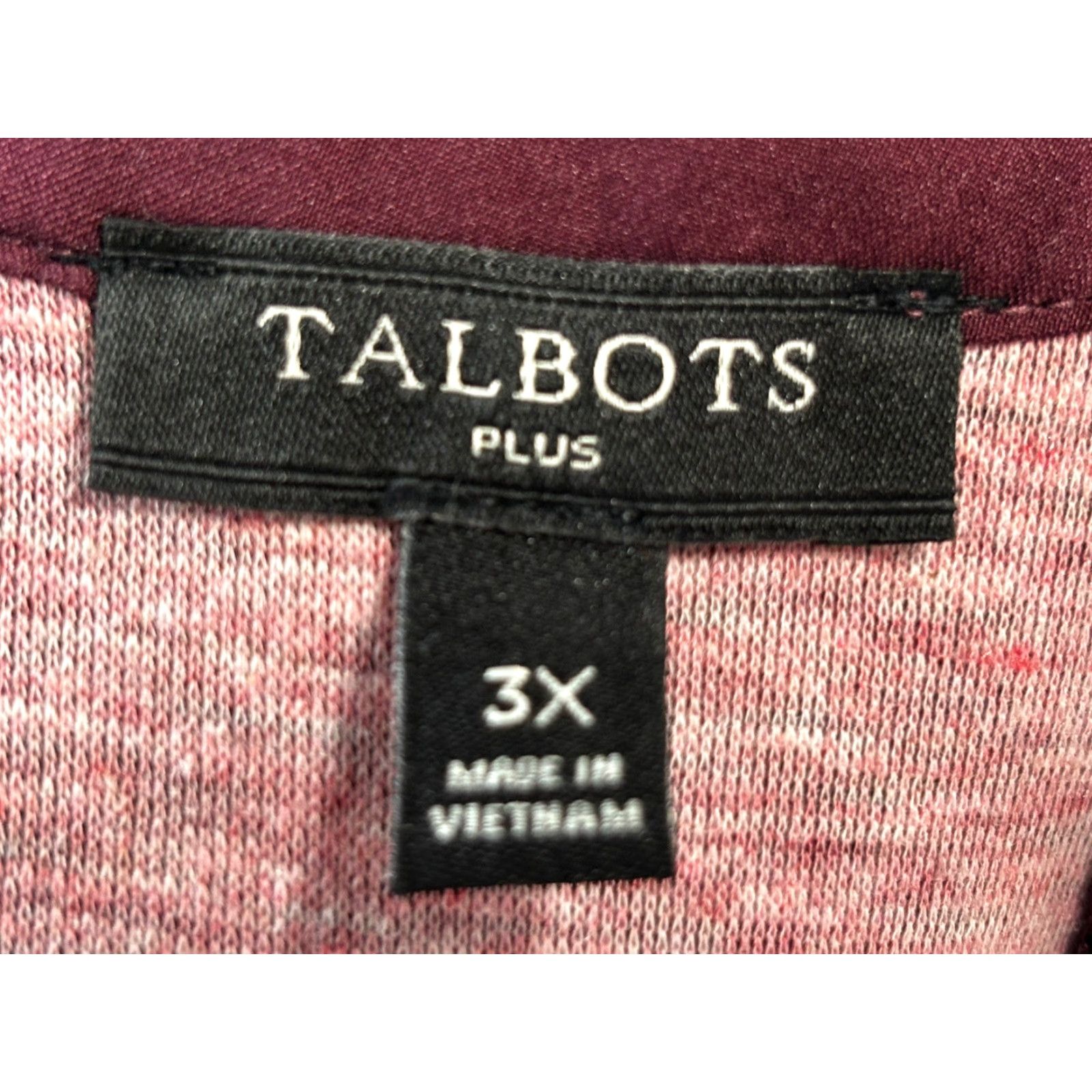 Talbots Talbots Dress Women 3X Plus Size Burgundy Shift Cotton Blend 3/4 Sleeve Knee Length Size XXL / US 16-18 / IT 52-54 - 6 Thumbnail