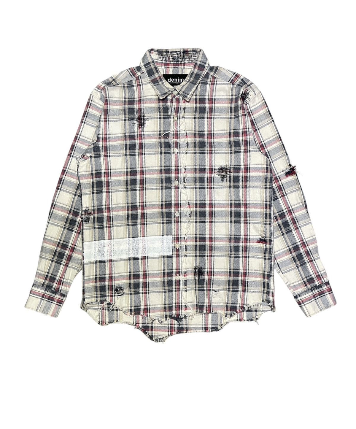 Japanese Brand × KURO × Kapital Super Rare Kuro Denim Flannel Shirt Size US M / EU 48-50 / 2 - 1 Thumbnail