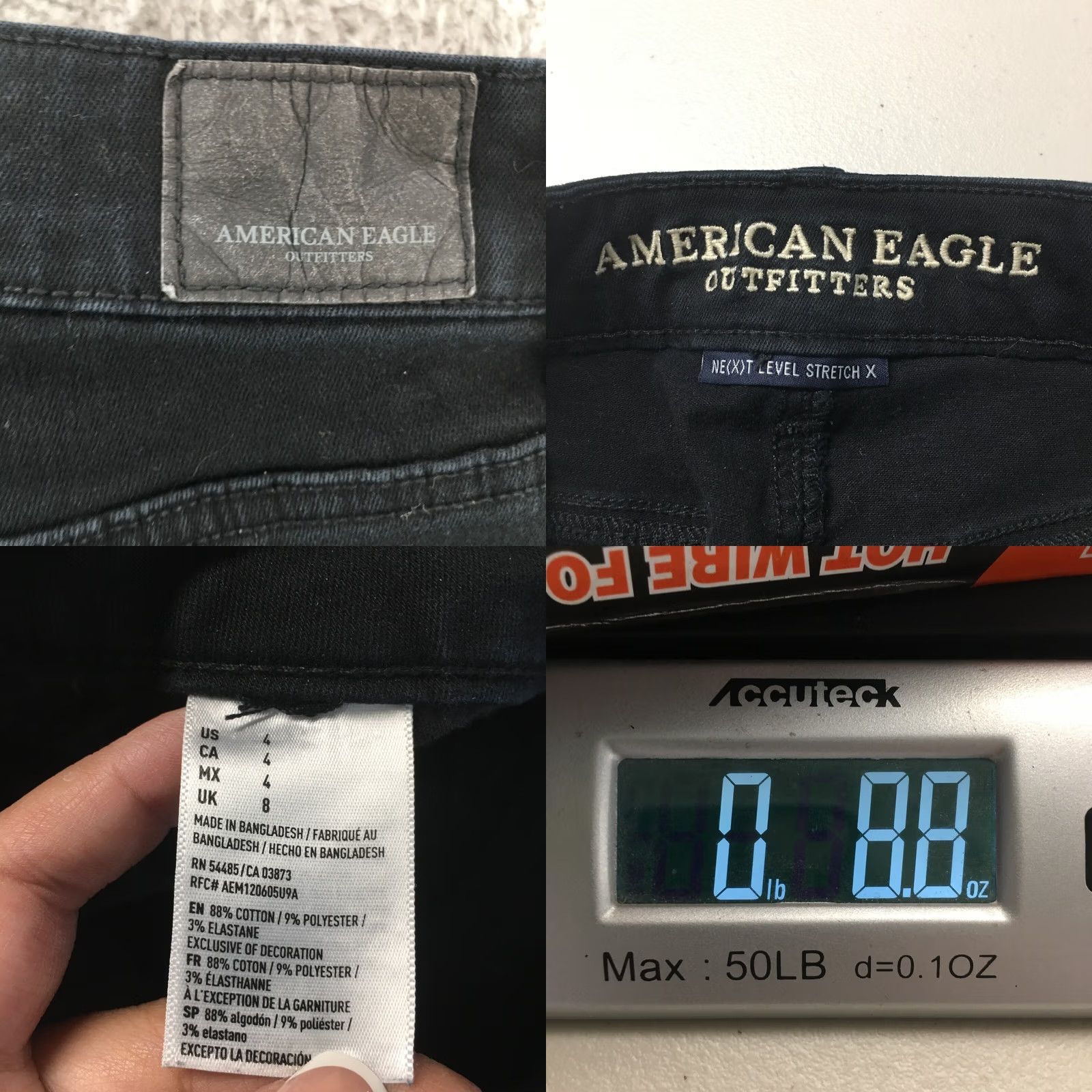 American Eagle Outfitters American Eagle Outfitters Next Level Stretch Rolled Cuff Hot Mom Shorts Womens 4 Black Size 27" / US 4 / IT 40 - 8 Thumbnail