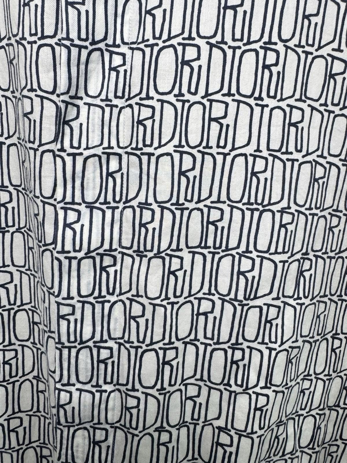 Dior Dior World Logo Print Shirt SZ 39 – Made in Italy Size 38R - 3 Thumbnail