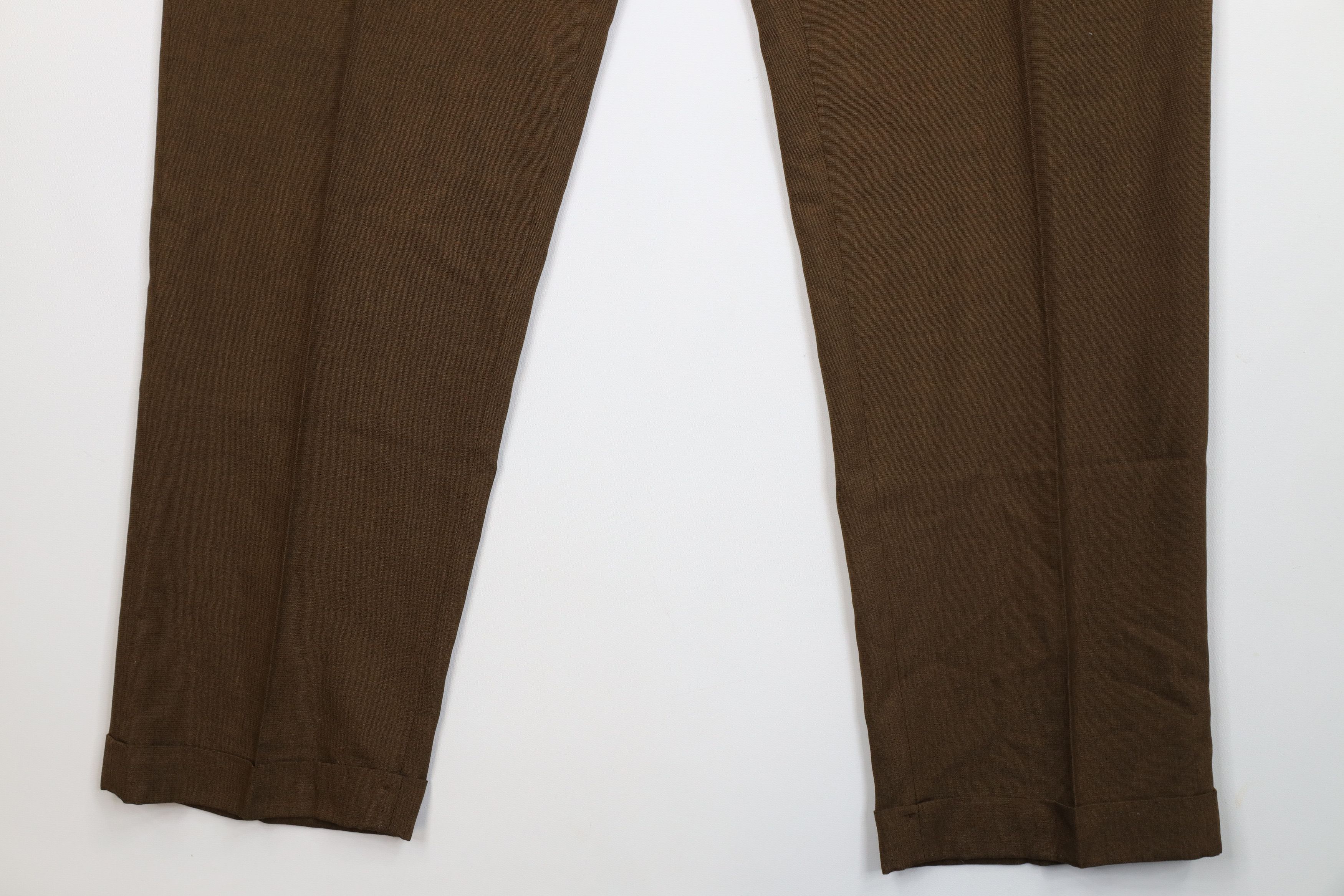 Levi's Vintage 70s Levis Wool Blend Knit Chino Pants Brown USA Size US 38 / EU 54 - 4 Thumbnail