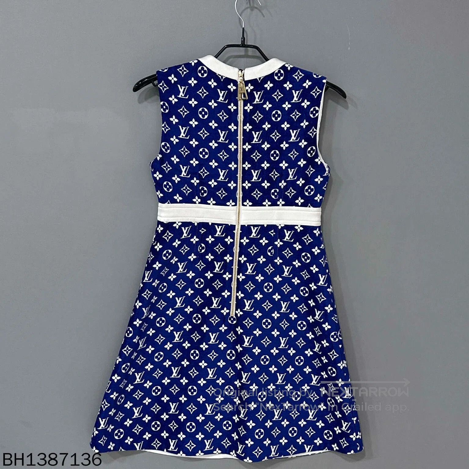 Louis Vuitton Blue Monogram Sleeveless Dress Louis Vuitton. Size XS / US 0-2 / IT 36-38 - 3 Thumbnail