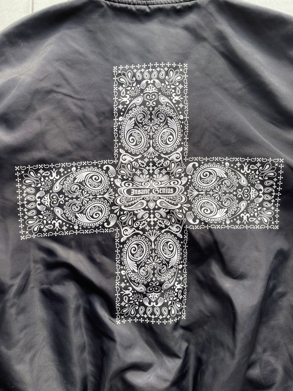 Japanese Brand × Vintage Rock Psycho Bomber Jacket With Cross Patch Size US XL / EU 56 / 4 - 8 Thumbnail